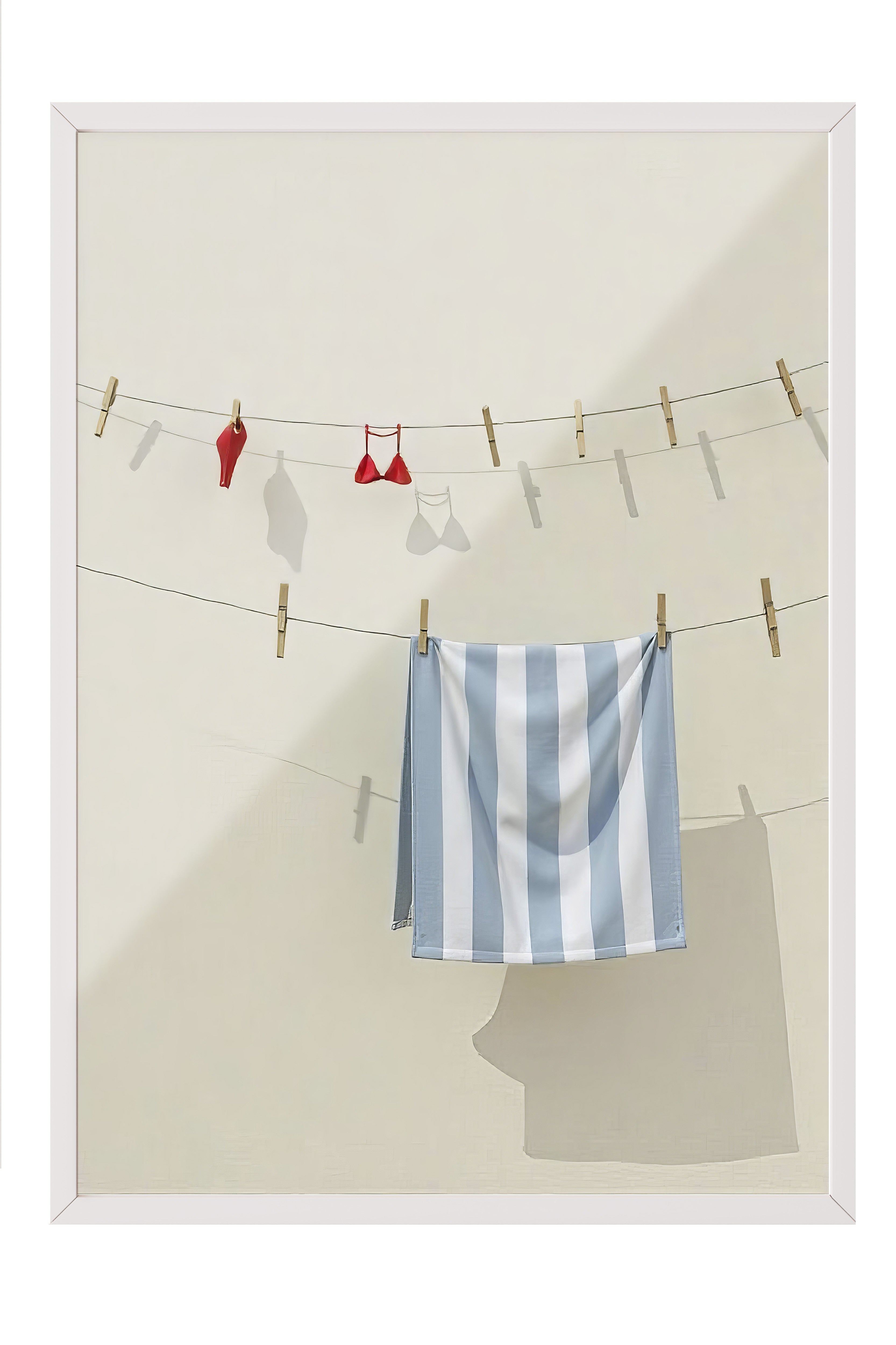 Beyaz Çerçeveli Poster, Bikini, Fotoğraf, Kırmızı Renk Poster, 2025 Yaz Seçkisi, NO:109699