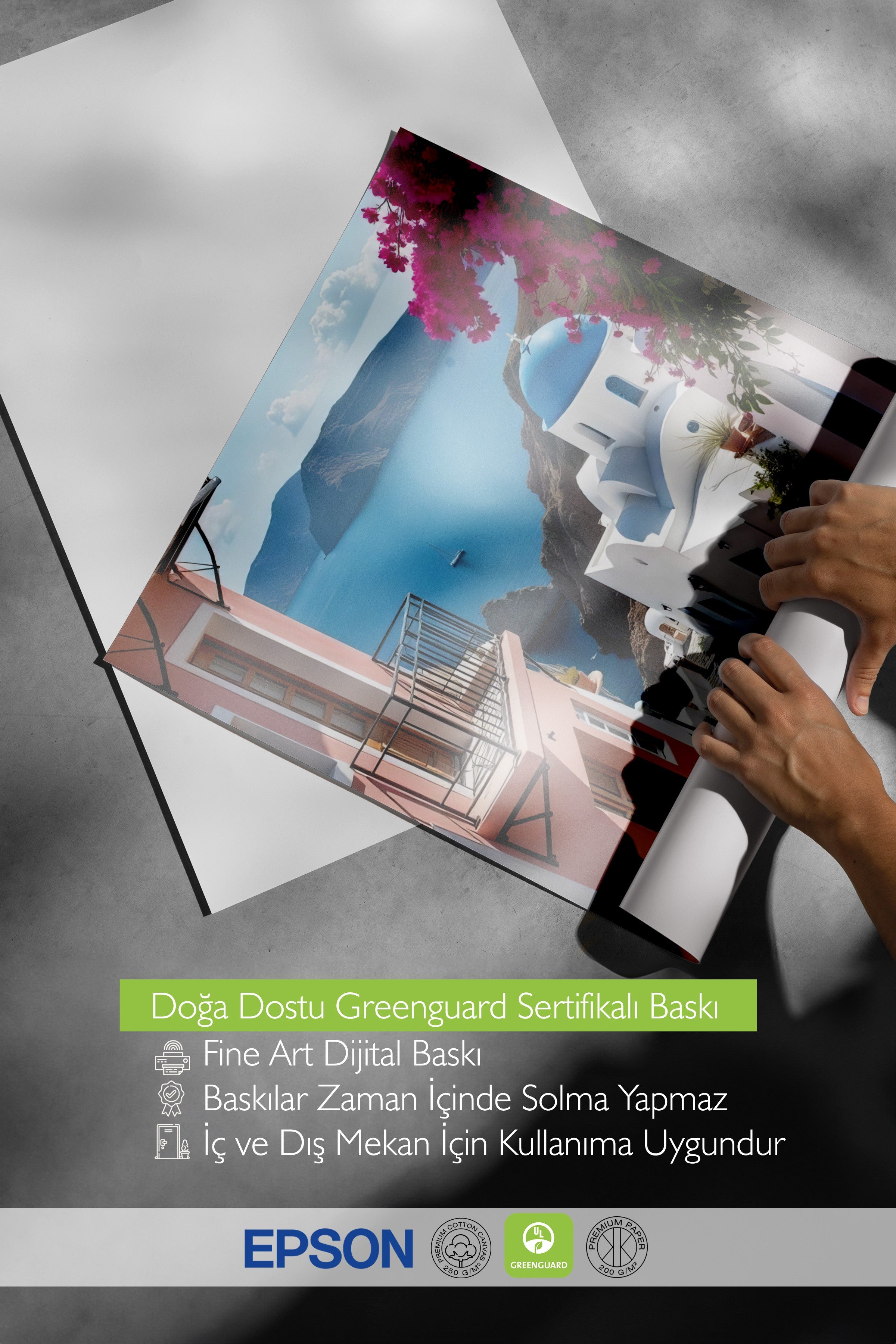 Beyaz Çerçeveli Poster, Manzara, Fotoğraf, Mavi Renk Poster, 2025 Yaz Seçkisi, NO:109557