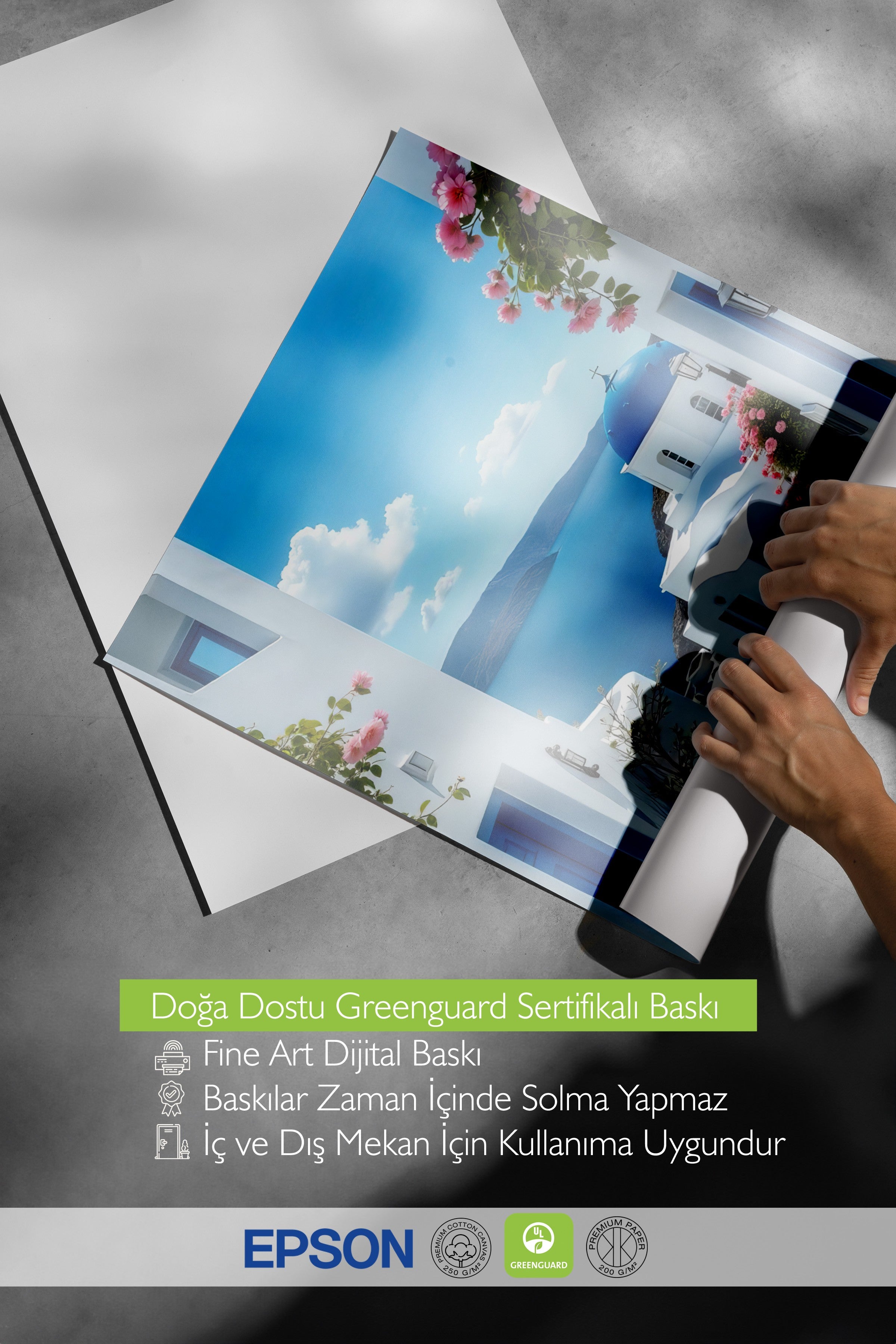 Beyaz Çerçeveli Poster, Manzara, Fotoğraf, Mavi Renk Poster, 2025 Yaz Seçkisi, NO:109567