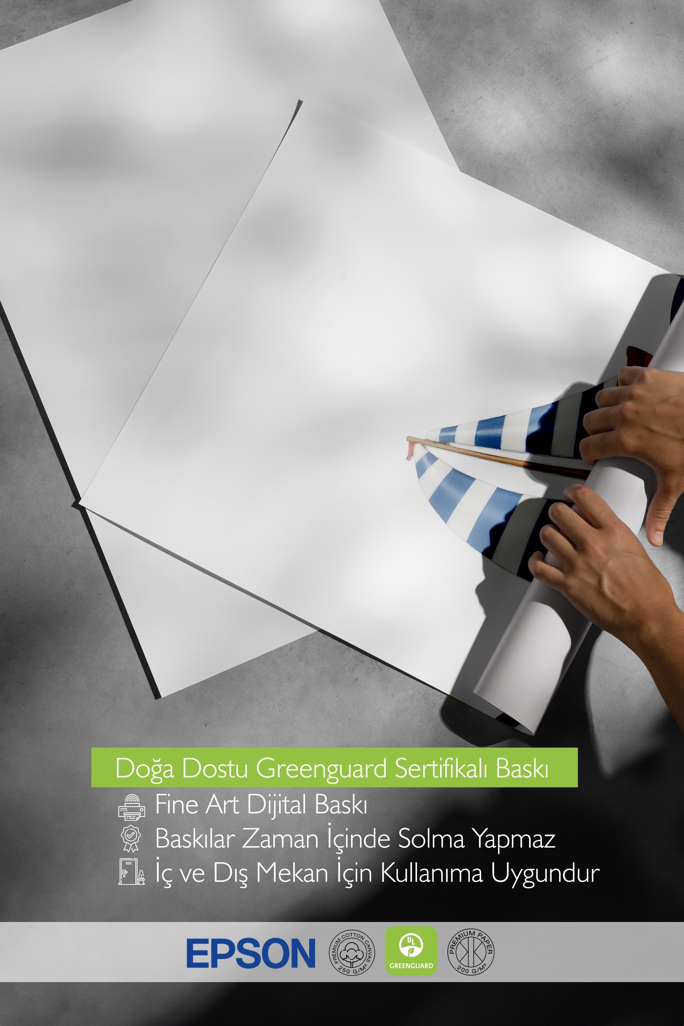 Beyaz Çerçeveli Poster Tablo, Mavi Çizgili Yelkenli, İllüstrasyon, Mavi Renk Poster, 2025 Yaz Seçkisi, NO:109511