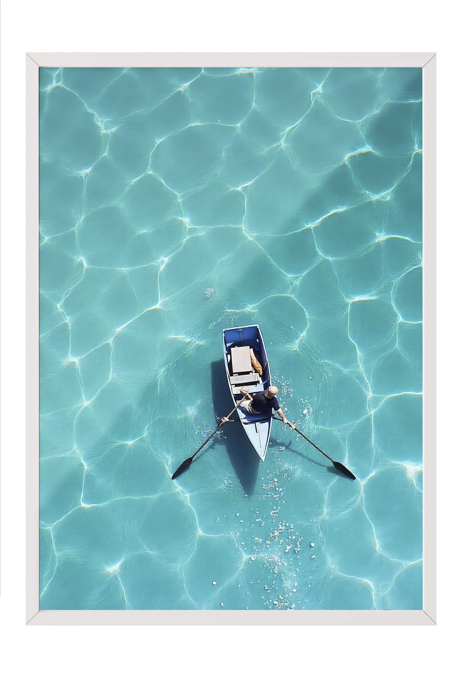 Göl Üzerinde Sandal Poster Poster – Beyaz Çerçeveli Tablo