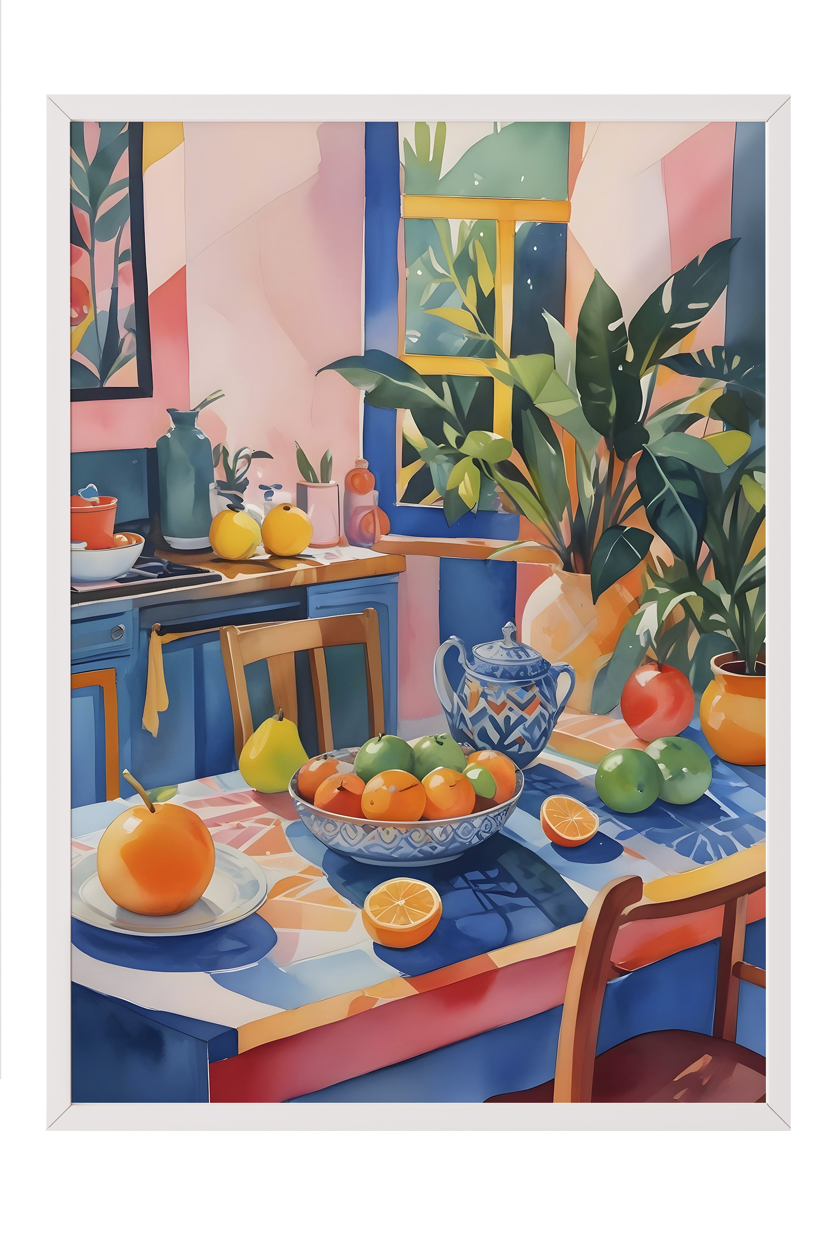Beyaz Çerçeveli Tablo, Kitsch Aesthetic, Comfort Serisi Poster ve  Duvar Tablosu, NO:108962