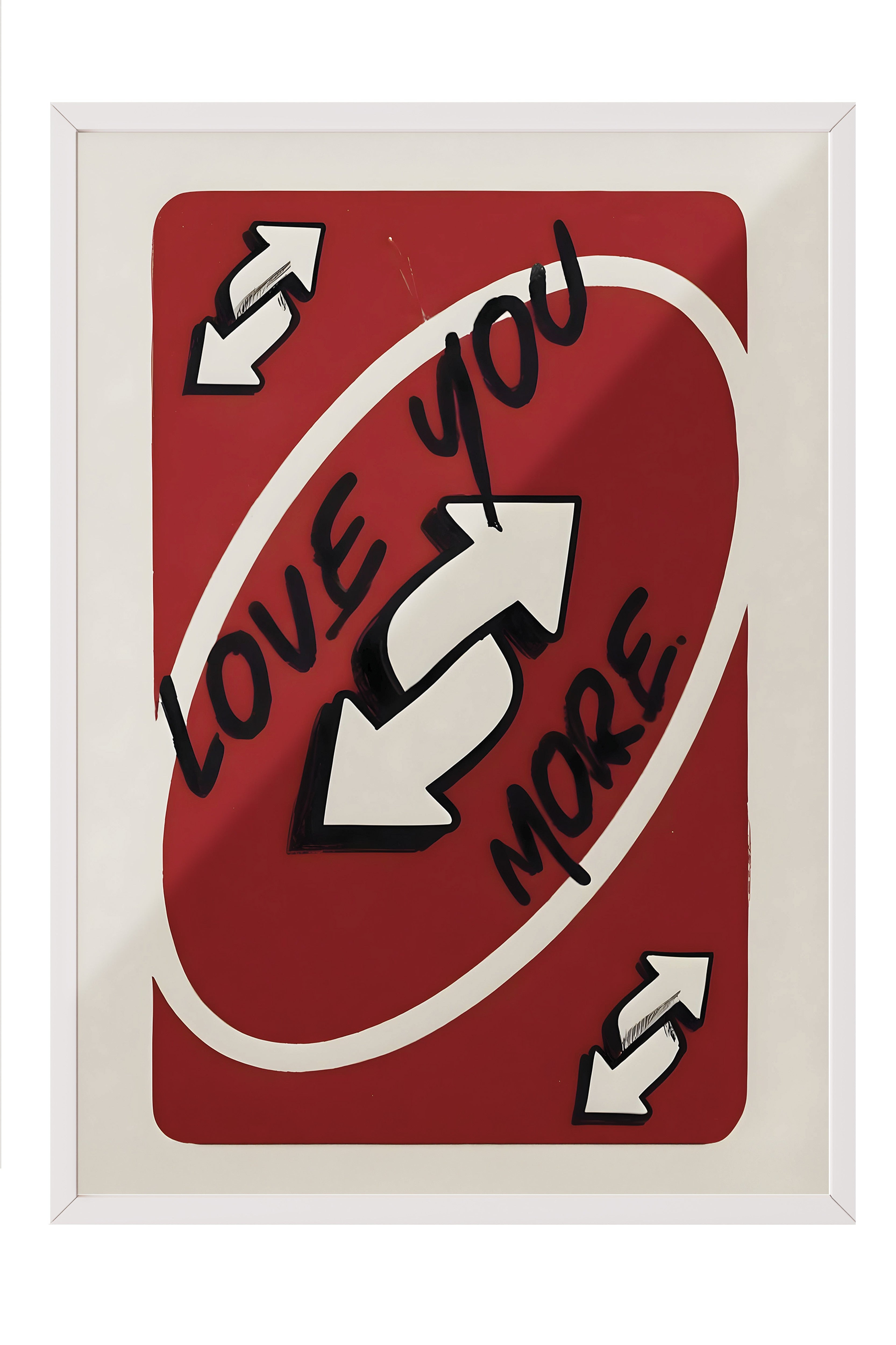 Beyaz Çerçeveli Tablo, Love You More, Comfort Serisi Poster ve Duvar Tablosu, NO:108936