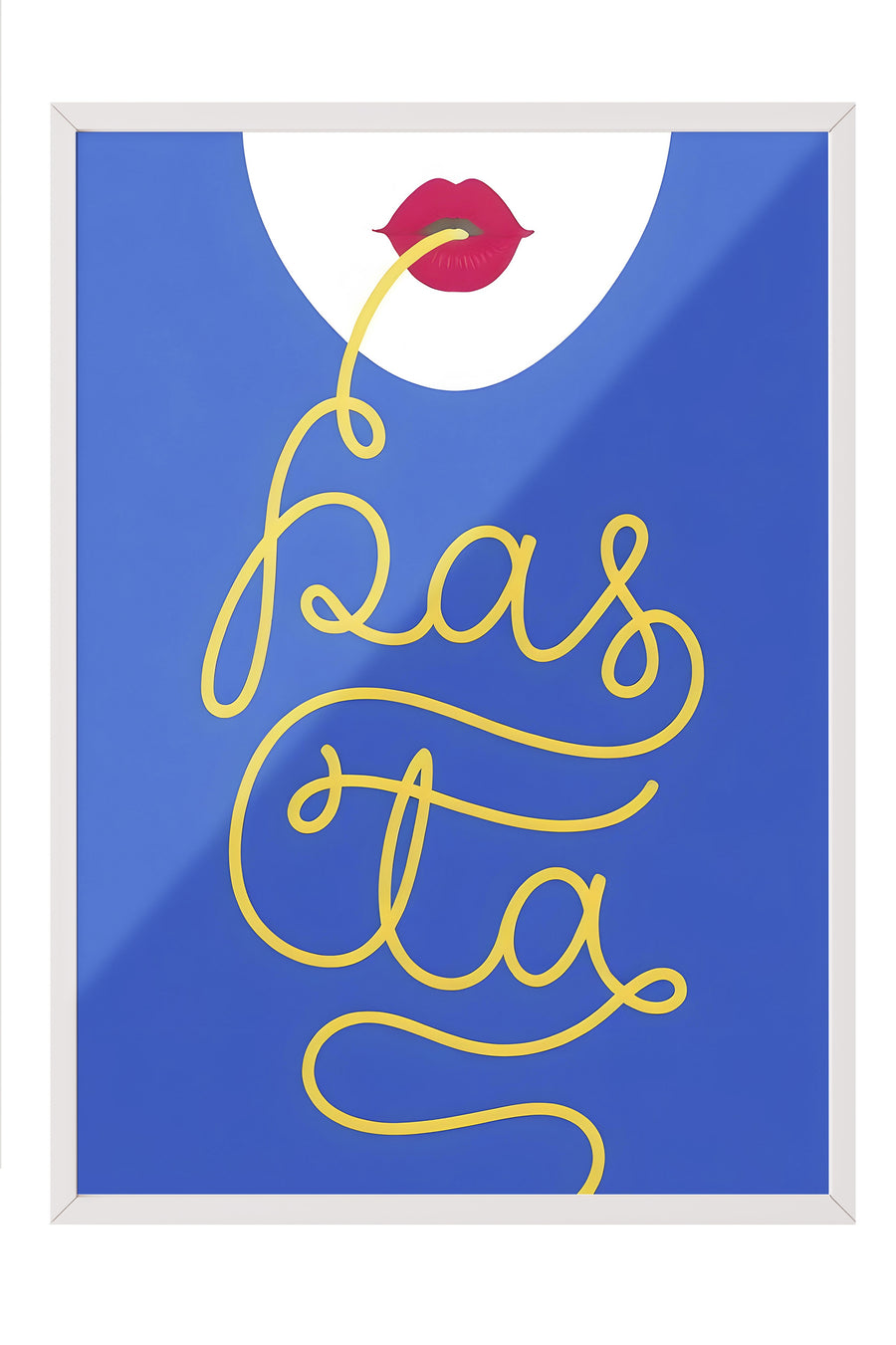 pasta Poster – Beyaz Çerçeveli Tablo