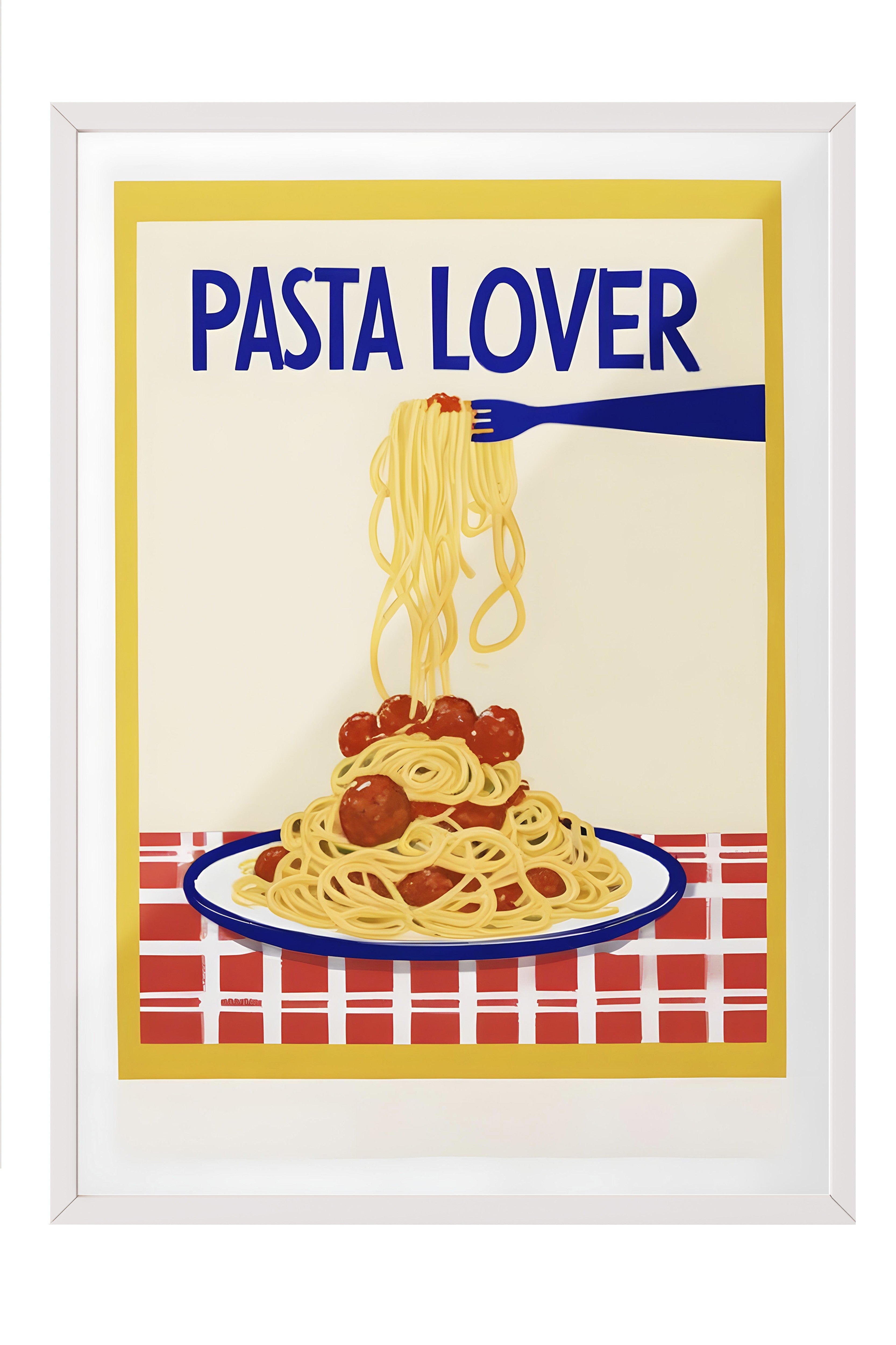 Beyaz Çerçeveli Tablo, Pasta Lover, Comfort Serisi Mutfak Duvar Tablosu, NO:109068