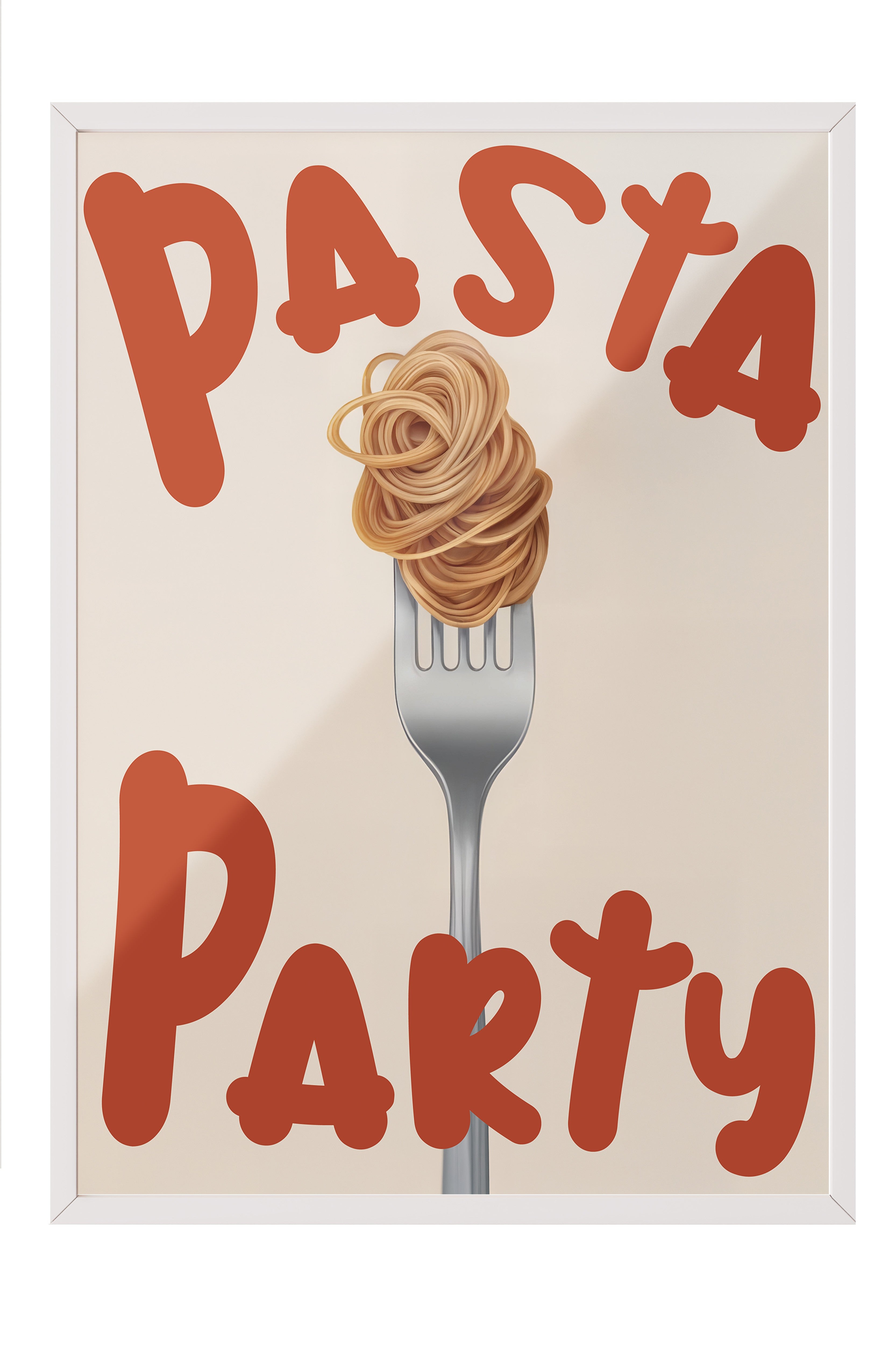 Beyaz Çerçeveli Tablo, Pasta Party, Comfort Serisi Mutfak Duvar Tablosu, NO:109056