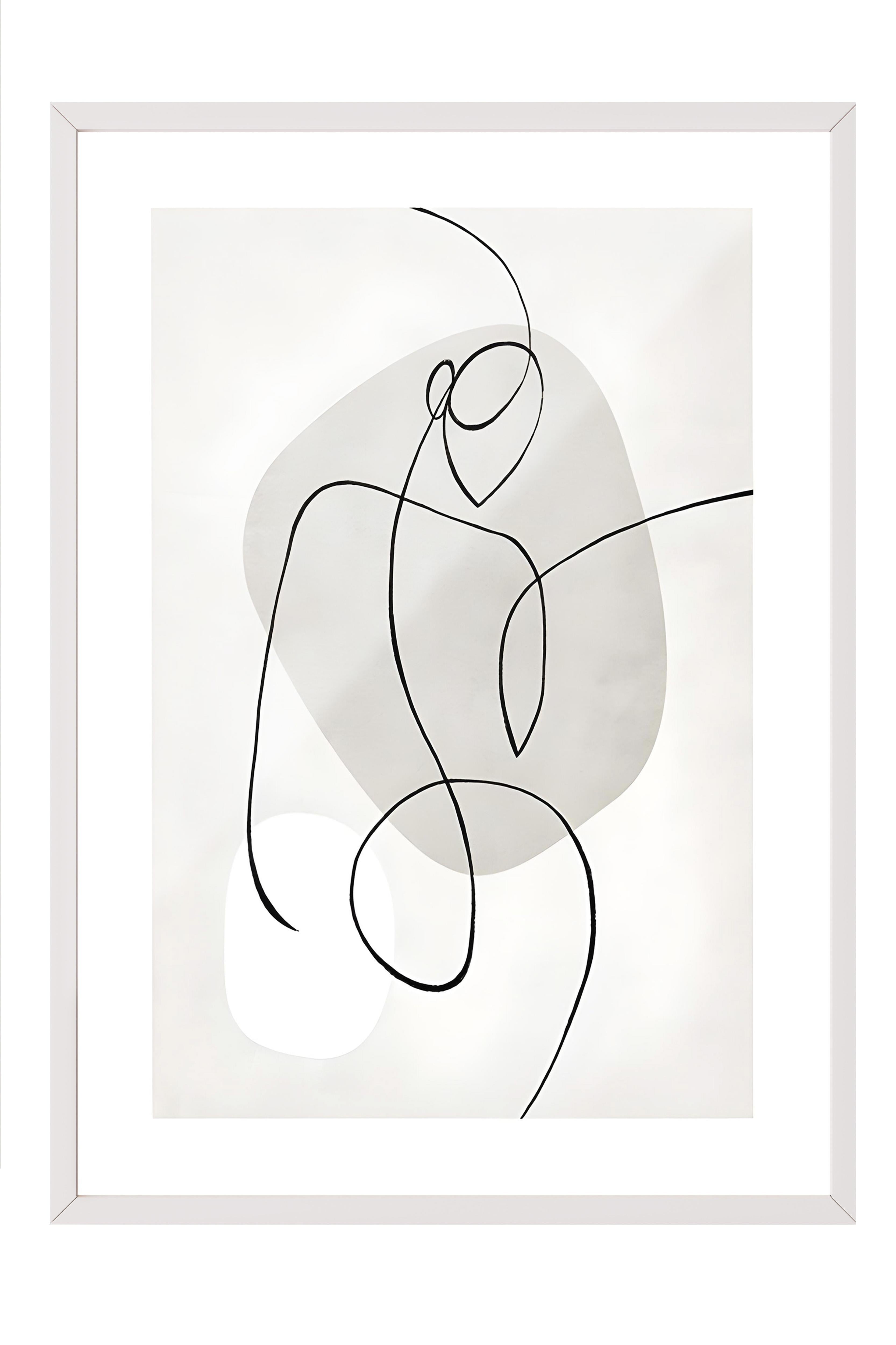Beyaz Çerçeveli Tablo, Poster ve Çerçeve Seti, Artful Lines Comfort Serisi NO:108577
