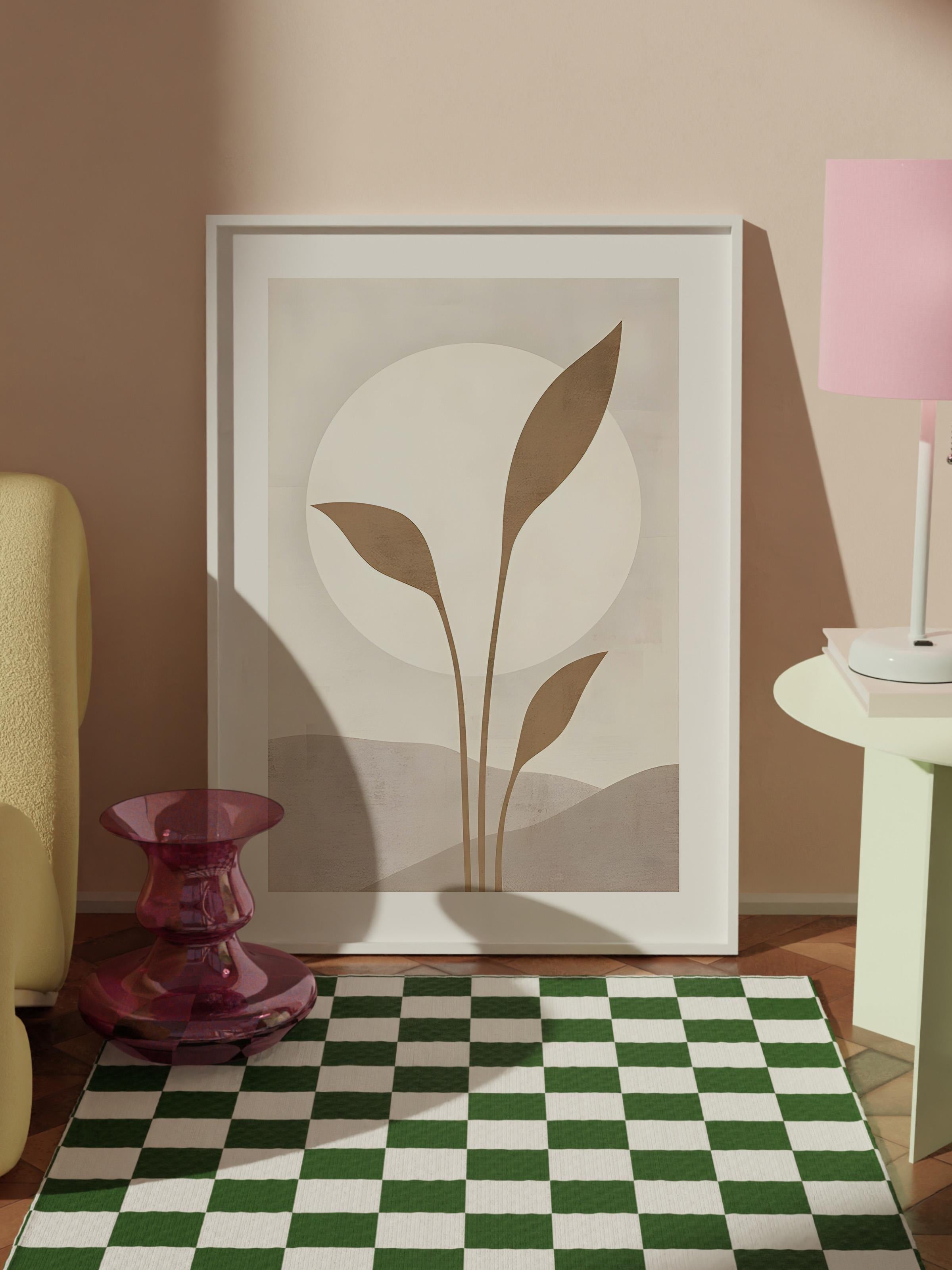 Beyaz Çerçeveli Tablo, Poster ve Çerçeve Seti, Beige Solar Comfort Serisi NO:108579