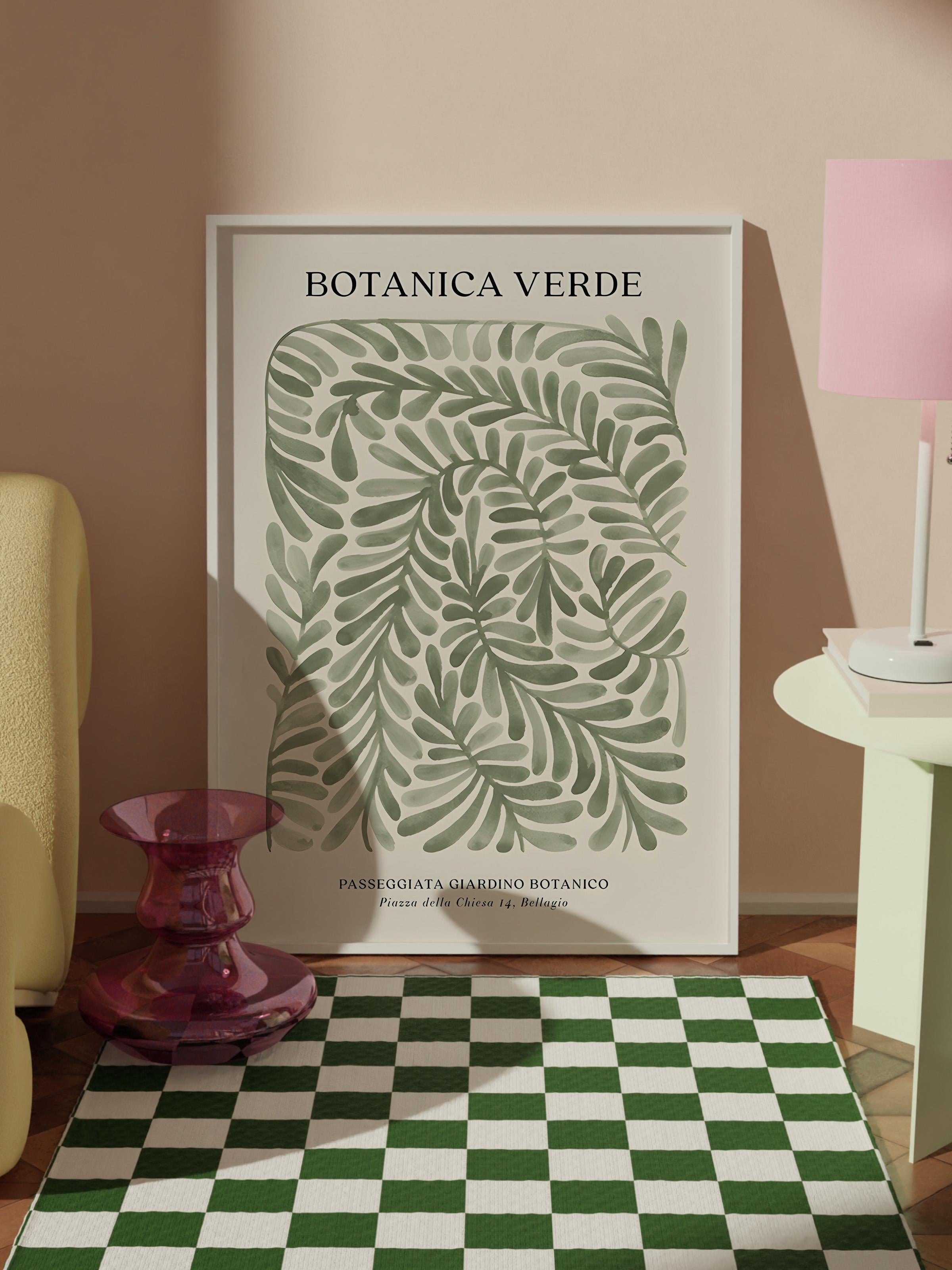 Beyaz Çerçeveli Tablo, Poster ve Çerçeve Seti, Botanica Verde Comfort Serisi NO:108594