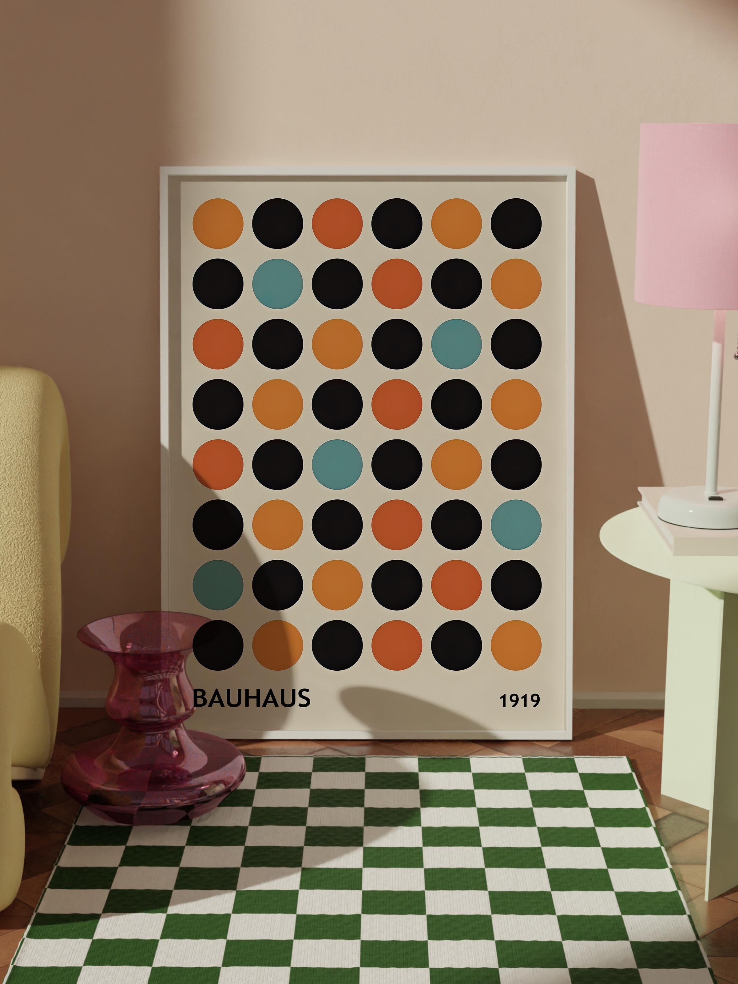 Beyaz Çerçeveli Tablo, Poster ve Çerçeve Seti,  Duvar Tablosu, Bauhaus 1919 Comfort Serisi NO:108614