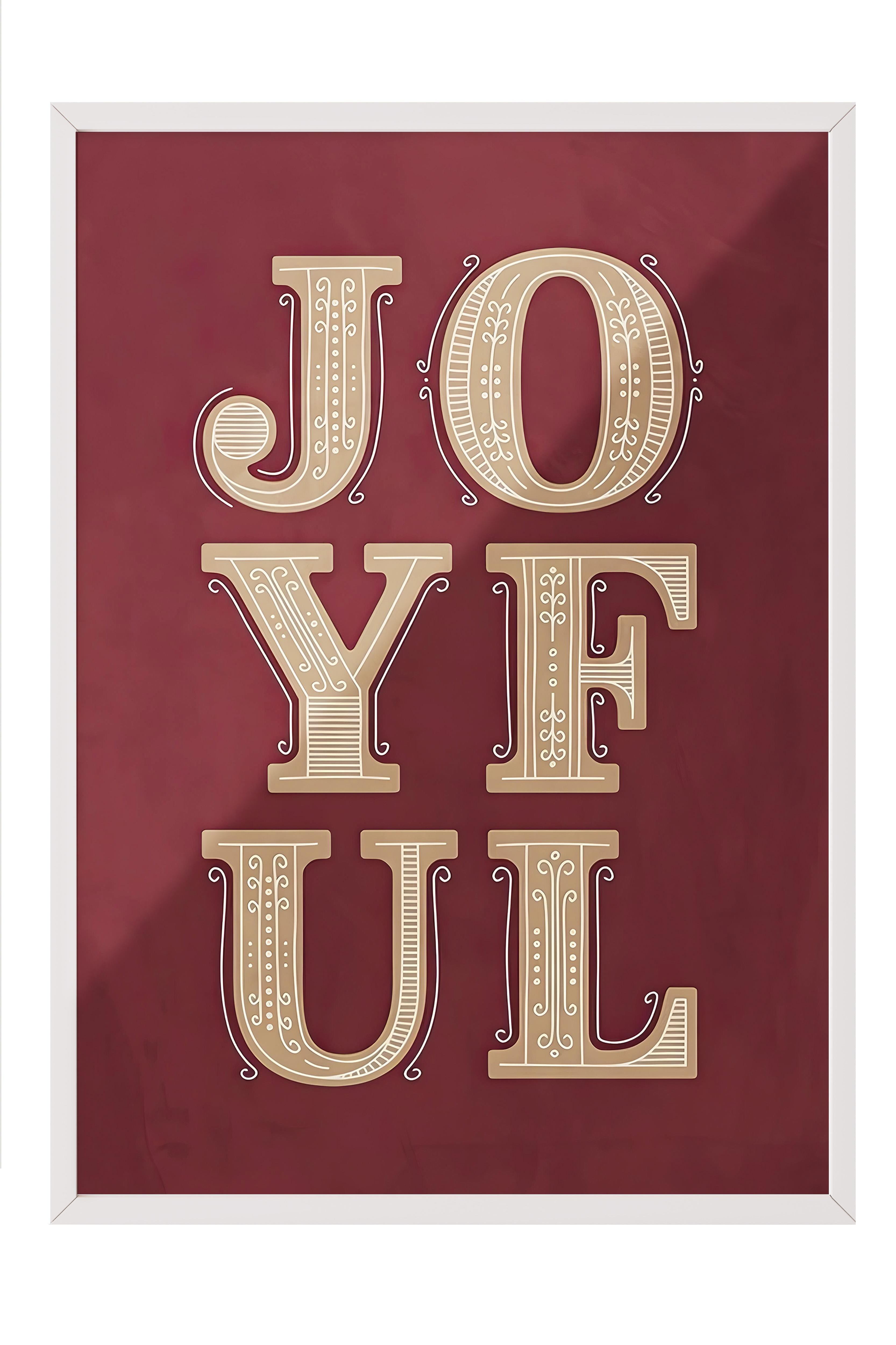 Beyaz Çerçeveli Tablo, Çerçeveli Yılbaşı Poster, Yılbaşı Dekoru, Joyful Comfort Serisi NO:108645