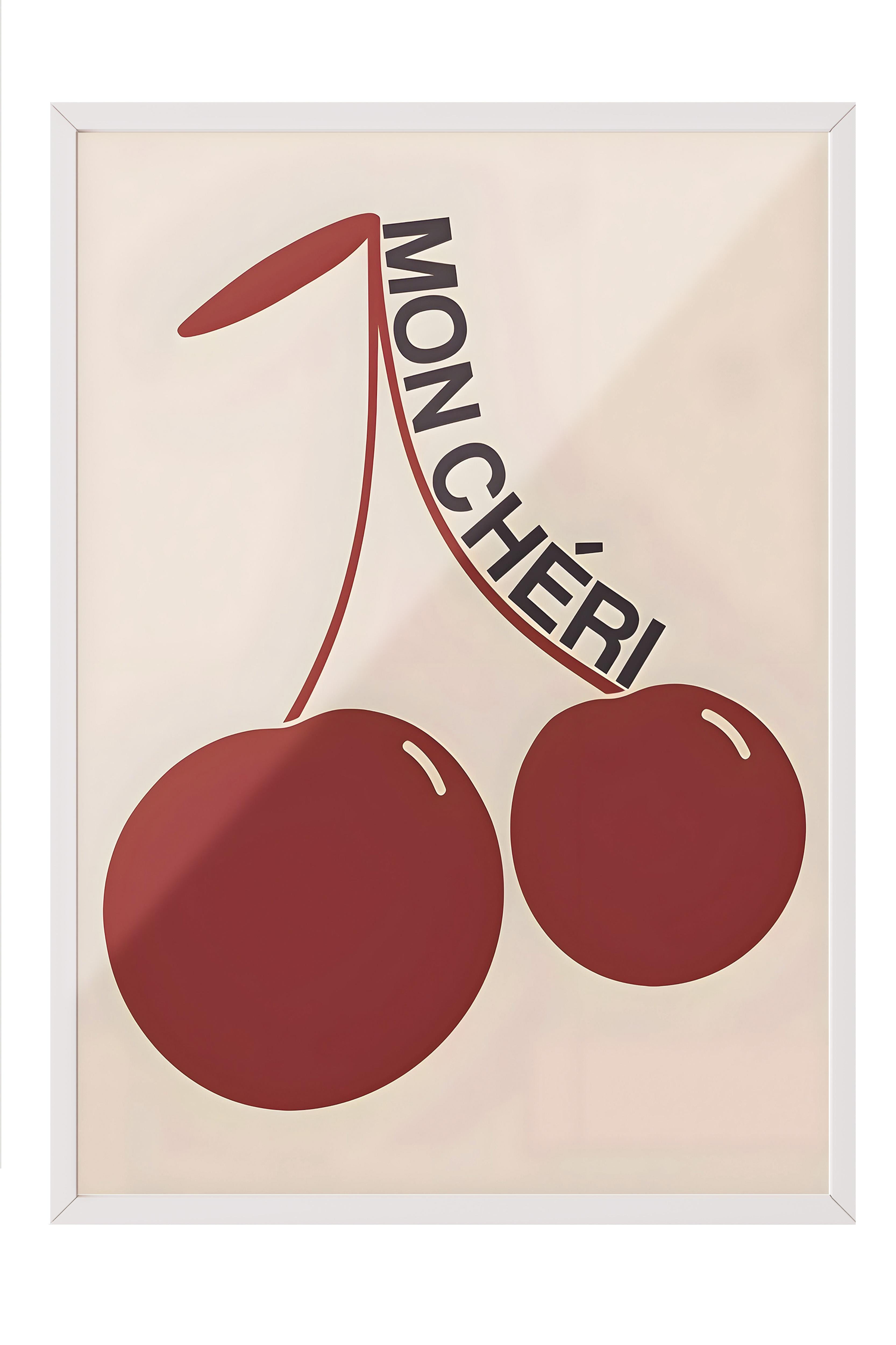 Beyaz Çerçeveli Tablo, Poster ve Çerçeve Seti,  Duvar Tablosu, Mon Cheri Comfort Serisi NO:108600