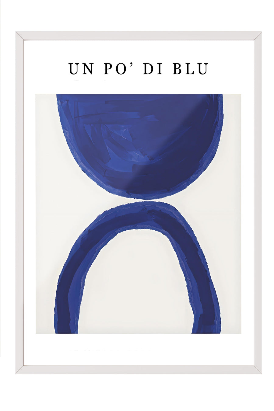 Beyaz Çerçeveli Tablo, Poster ve Çerçeve Seti,  Duvar Tablosu, Un Po' Di Blu Comfort Serisi NO:108603
