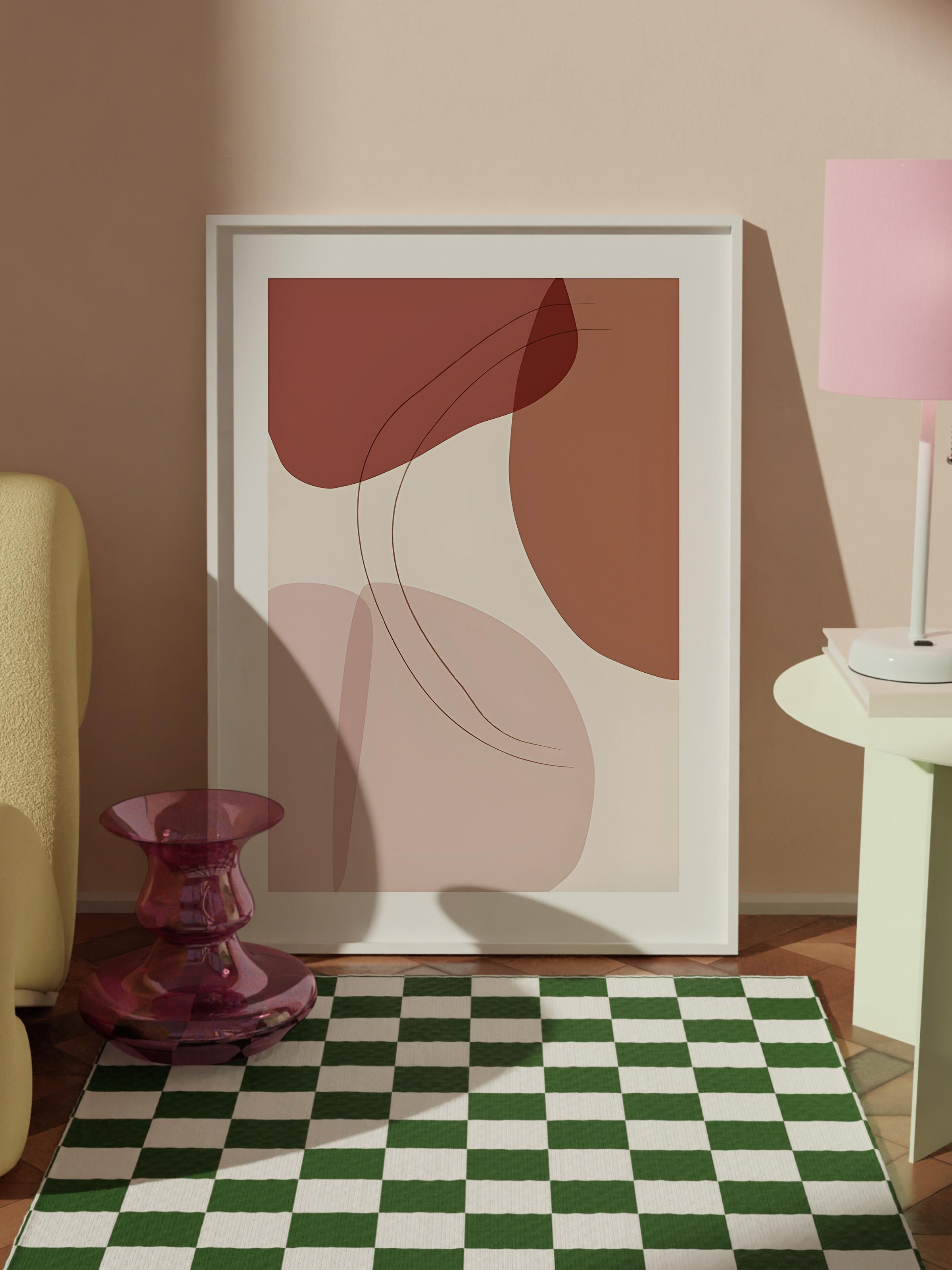 Beyaz Çerçeveli Tablo, Poster ve Çerçeve Seti, Graphic Shapes and Lines No2 Comfort Serisi NO:108586