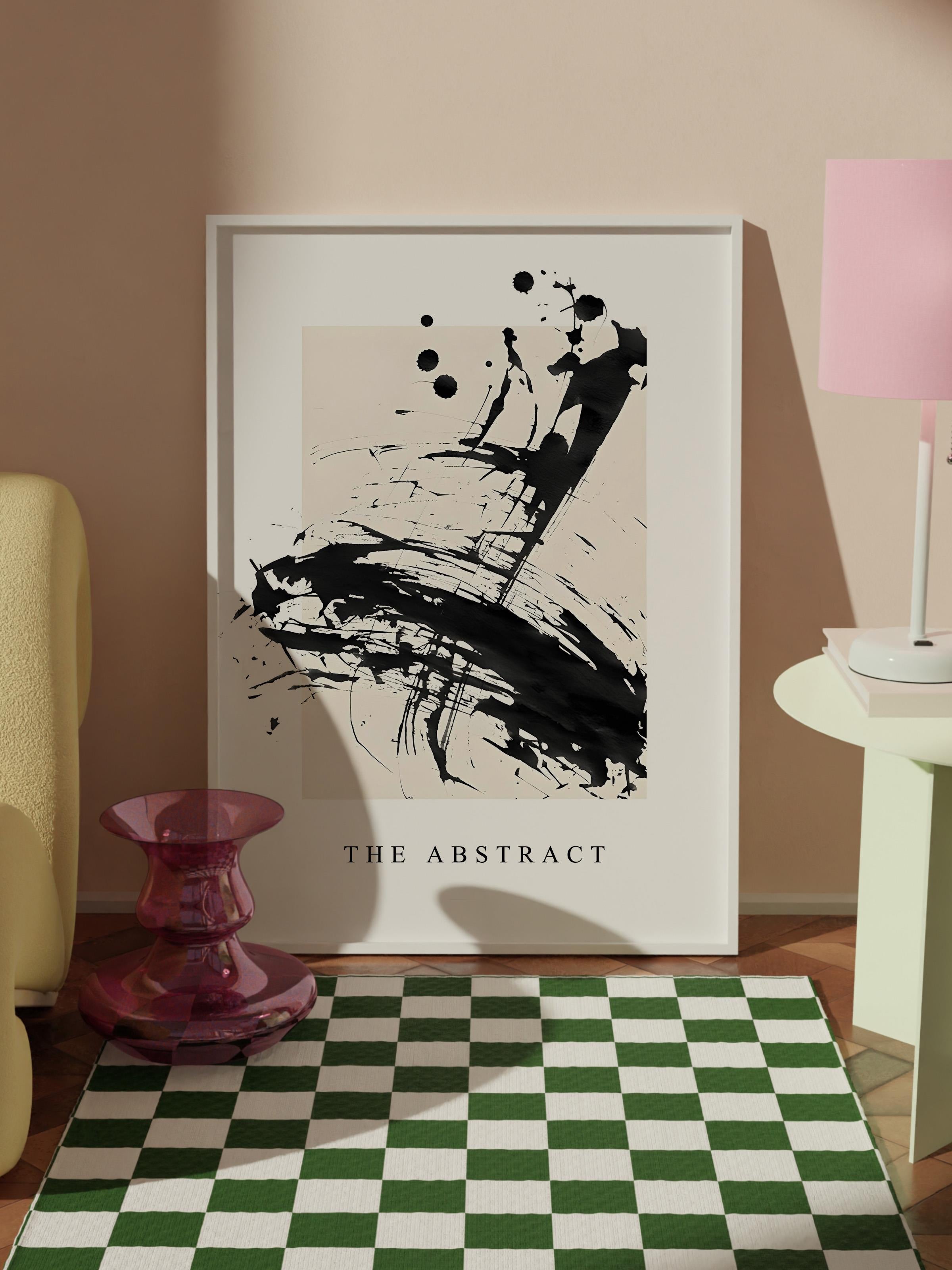 Beyaz Çerçeveli Tablo, Poster ve Çerçeve Seti, The Abstract Comfort Serisi NO:108572