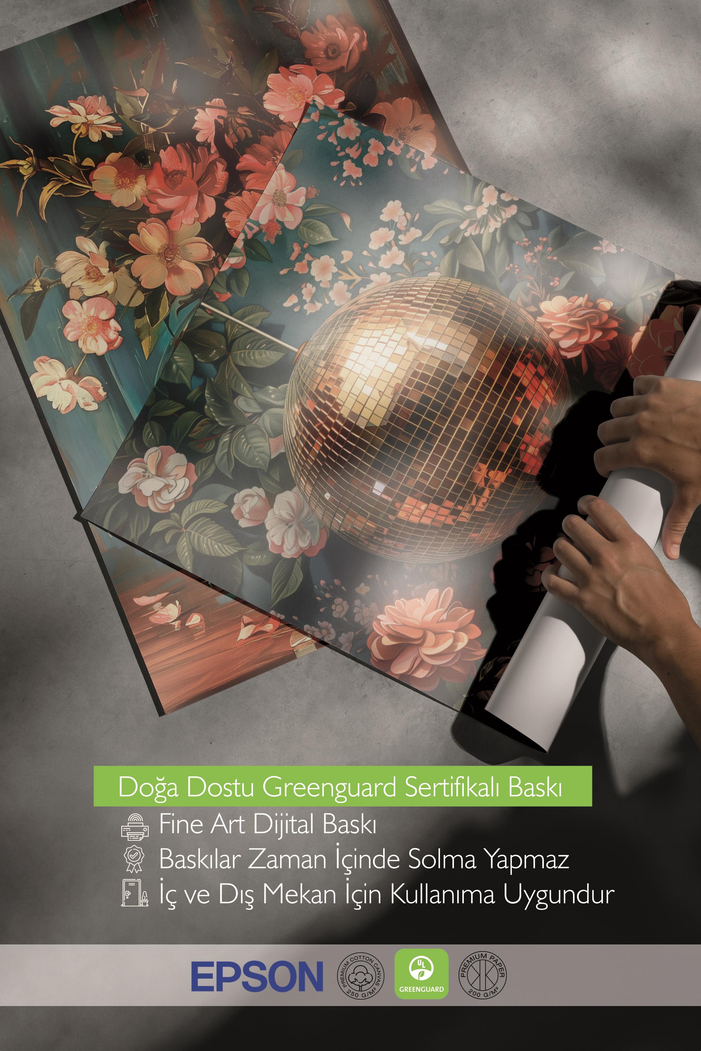 Beyaz Çerçeveli Tablo Seti, Disko Topu Maximalist Duvar Tablosu, 3 Adet Poster Seti, No:300798