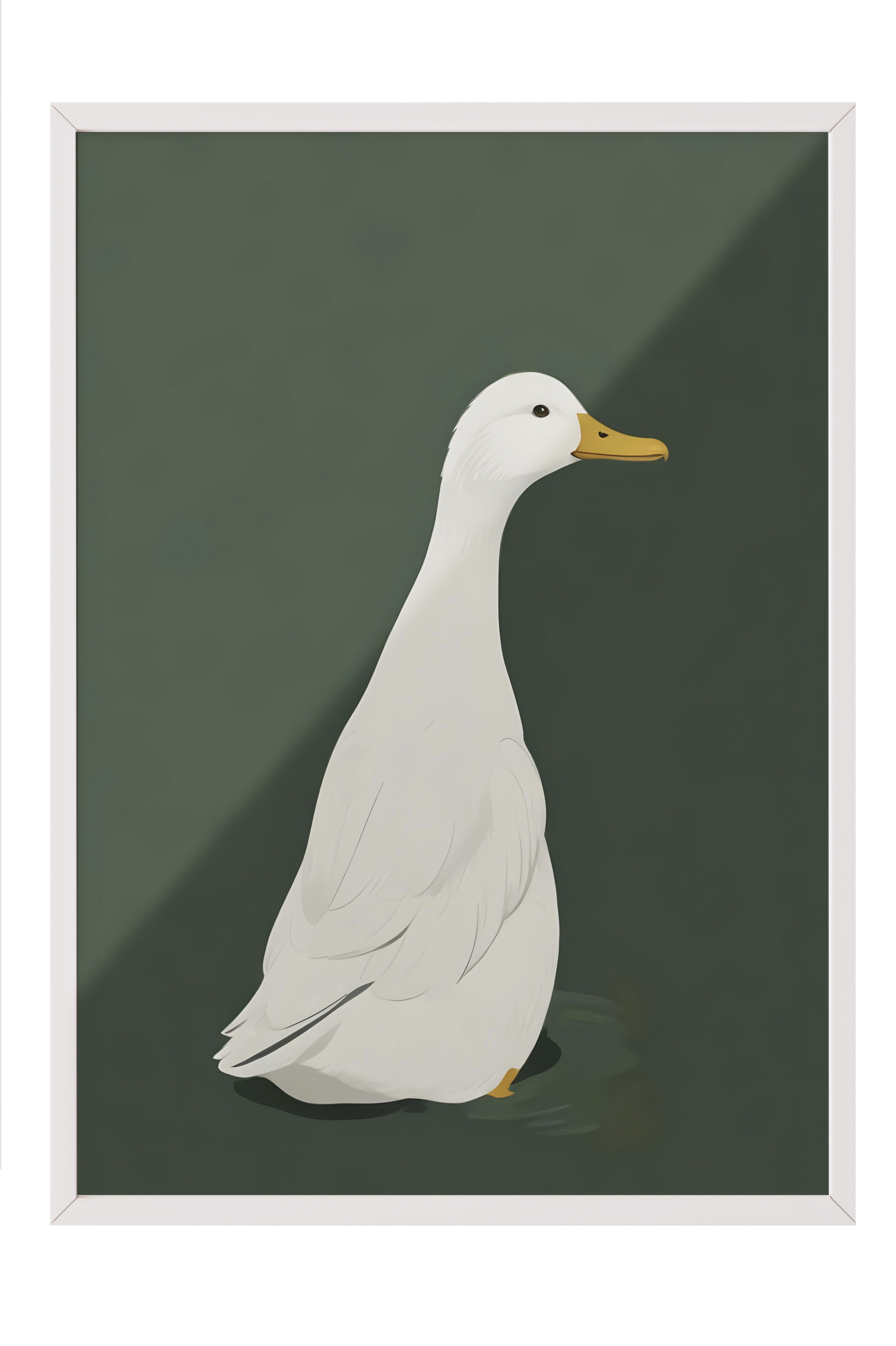 Beyaz Çerçeveli Tablo, Silly Goose , Comfort Serisi Poster ve Duvar Tablosu, NO:108947