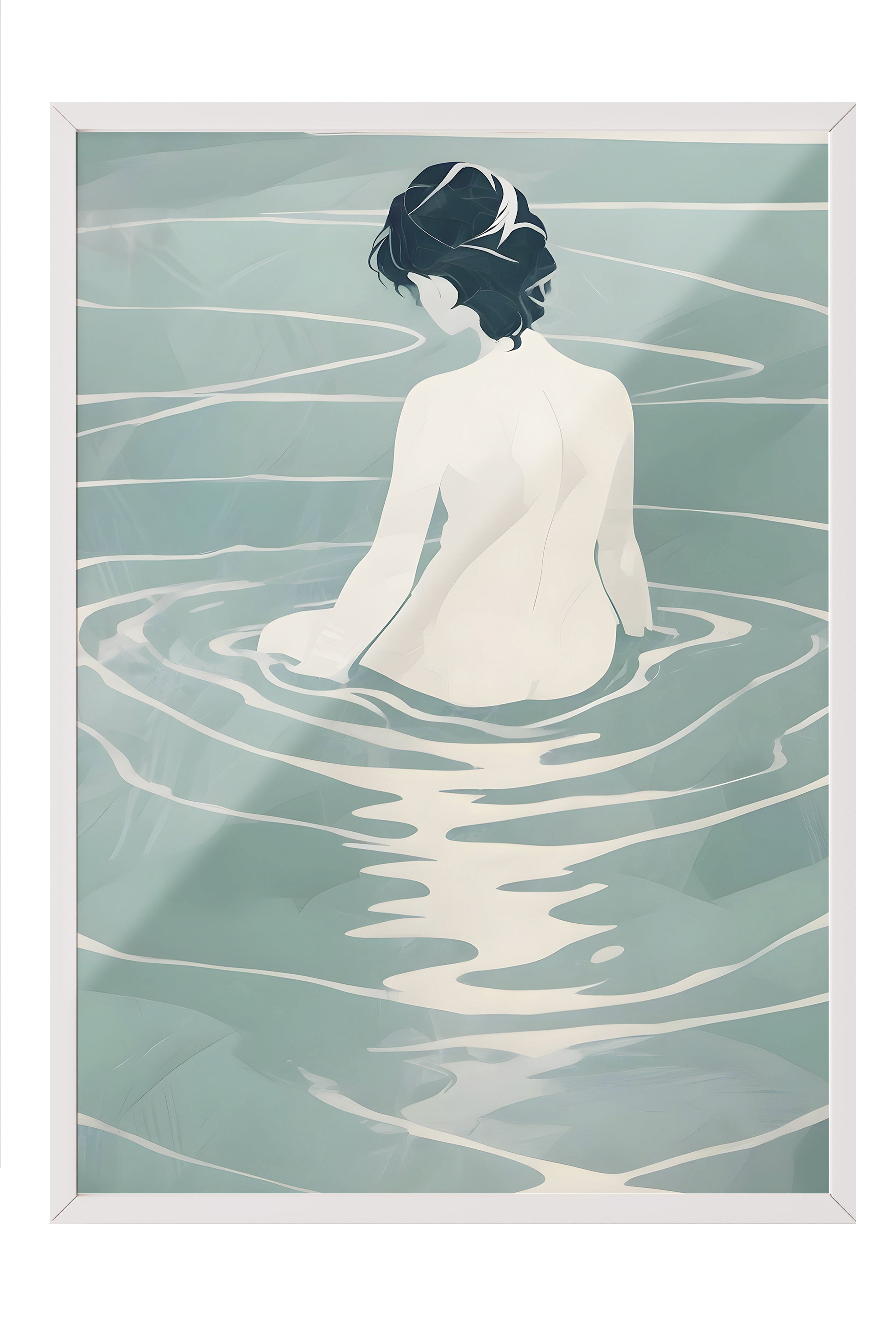 Beyaz Çerçeveli Tablo, Vintage Japanese, Comfort Serisi Poster ve Duvar Tablosu, NO:108918