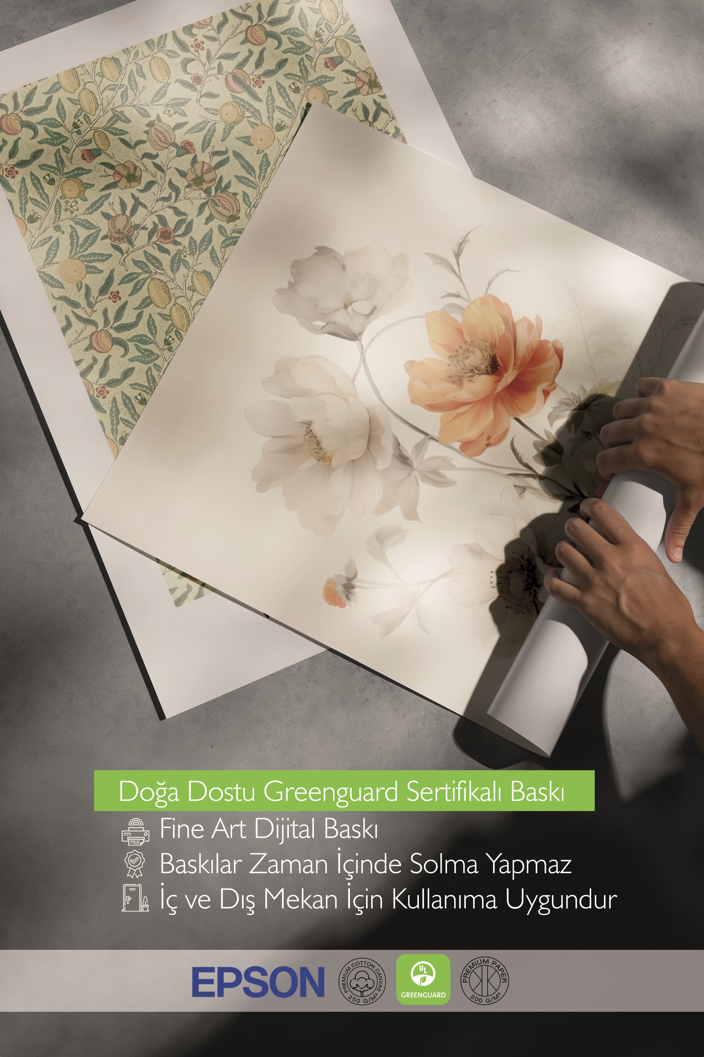 Beyaz Tablo Seti, 3 Adet Beyaz Çerçeveli Poster Monet-Morris Model No:300886, Renkli Duvar Dekoru
