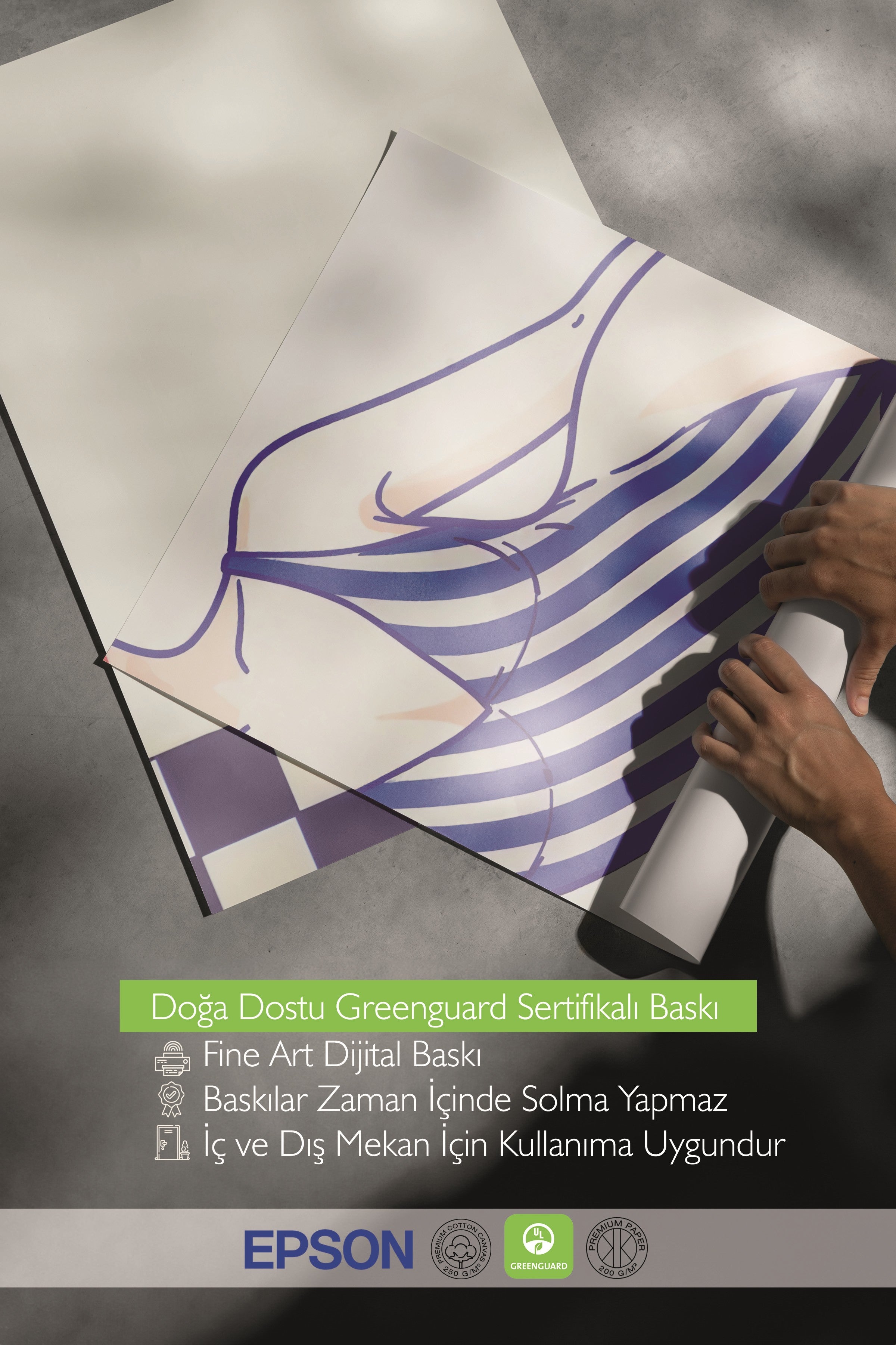 Beyaz Tablo Seti, 3 Adet Beyaz Çerçeveli Poster Swim Model No:300834, Mavi Duvar Dekoru