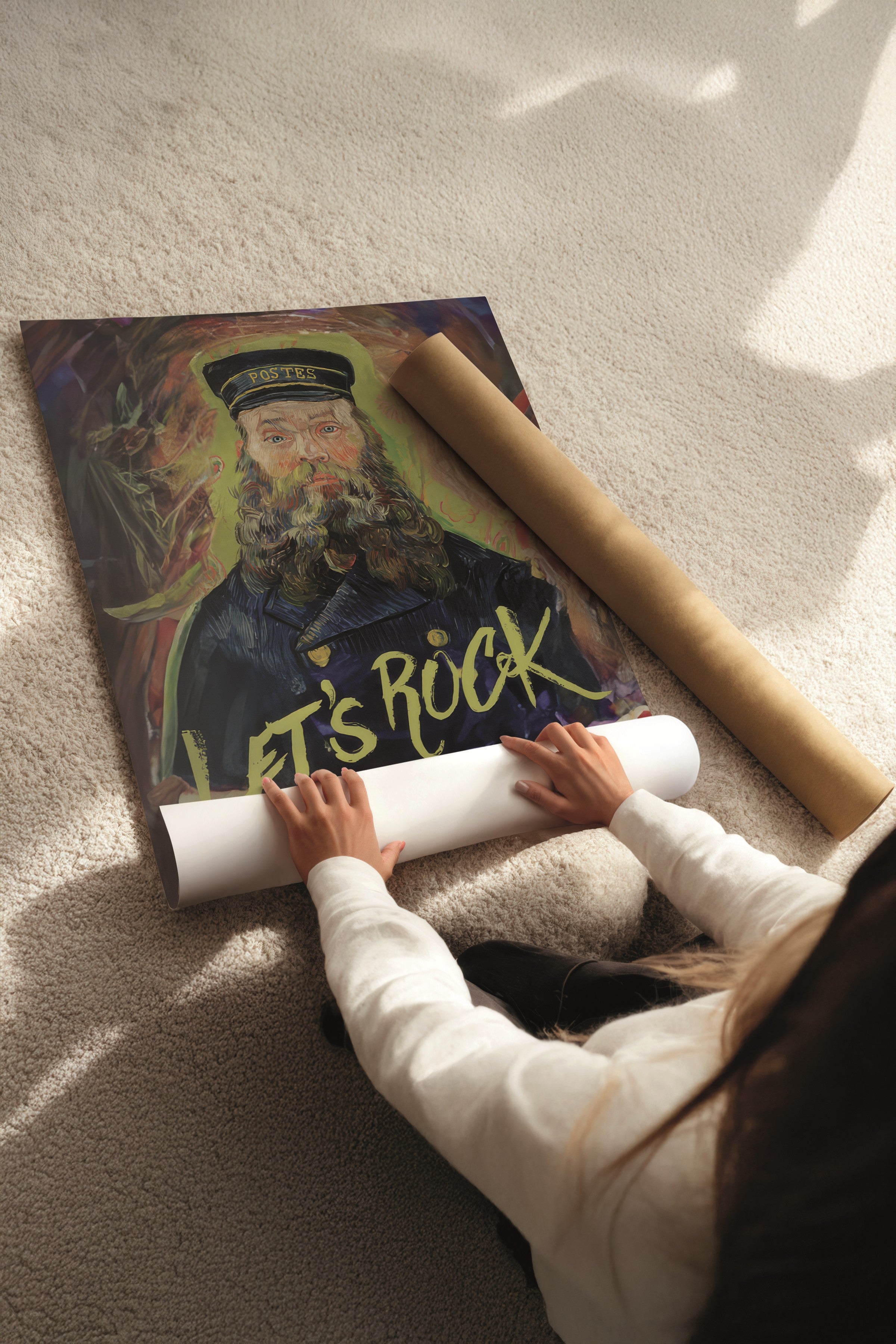 Beyaz Tablo Seti, 3 Adet Beyaz Çerçeveli Poster Van Gogh Model No:300802, Duvar Dekoru