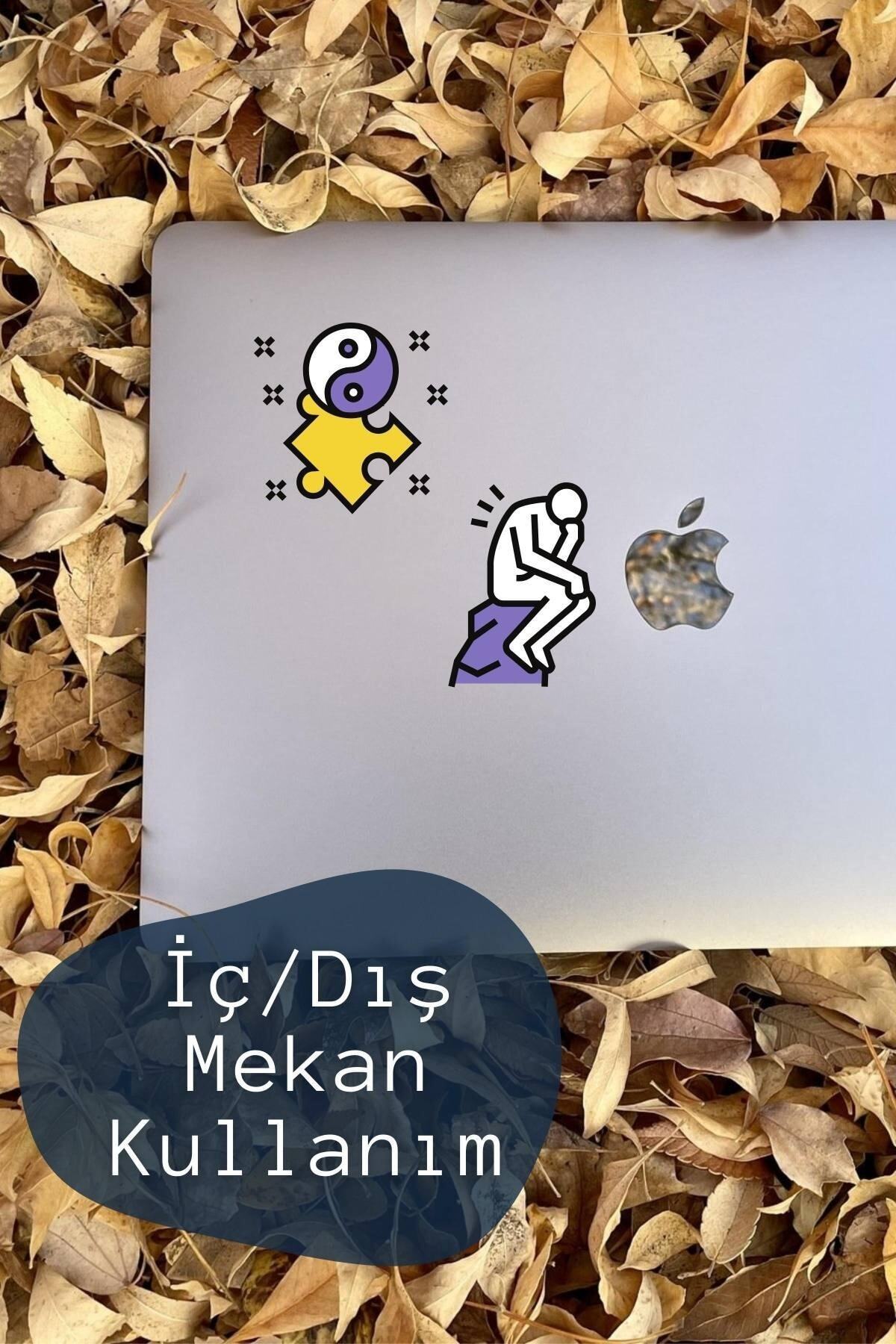 Bilim Temalı Sticker Seti - 6 Adet Etiket Seti- Telefon, Tablet, Defter Laptop Uyumlu Etiket