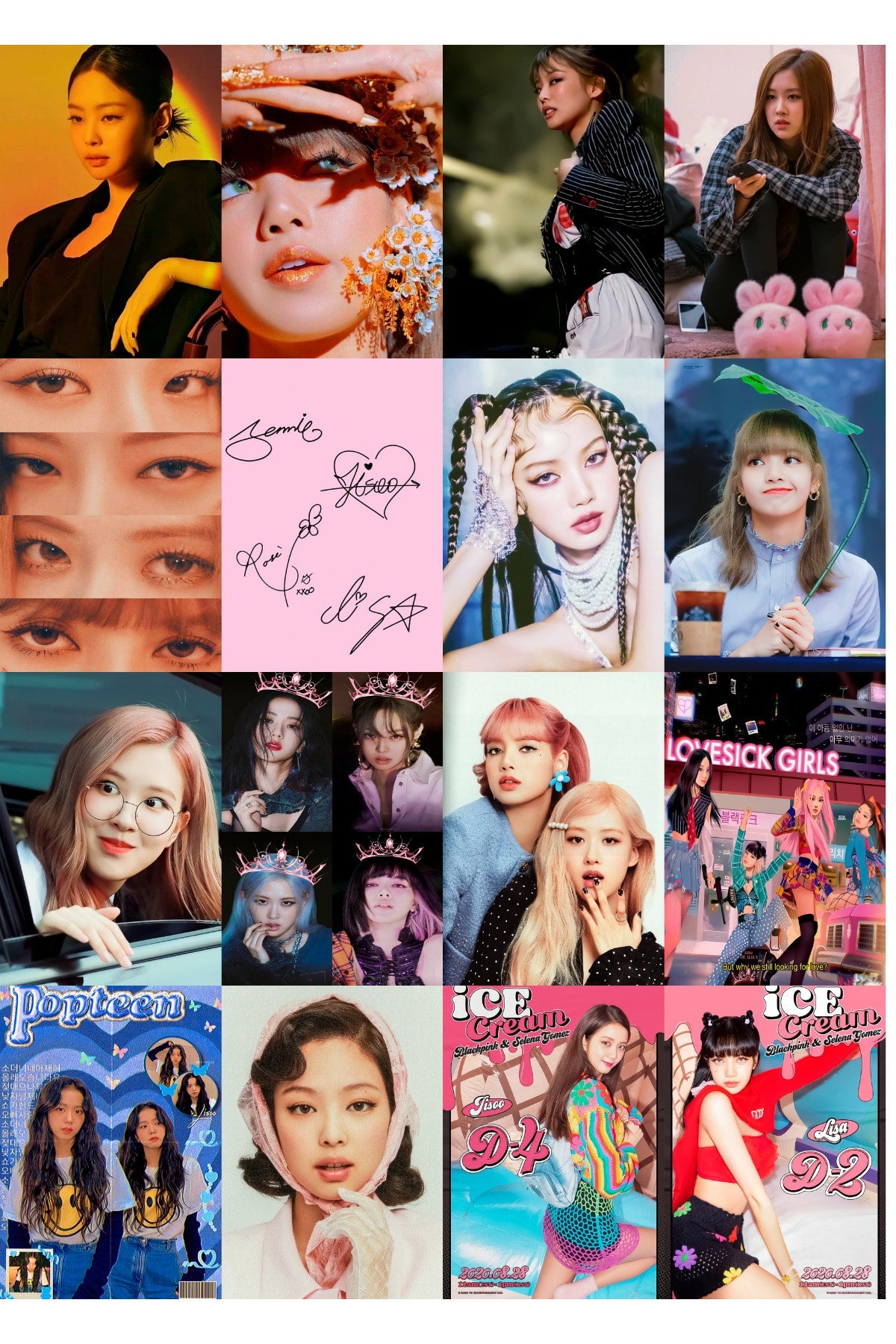 Blackpink Poster Seti - 50 Adet Black Pink Duvar Posteri Kolaj Seti