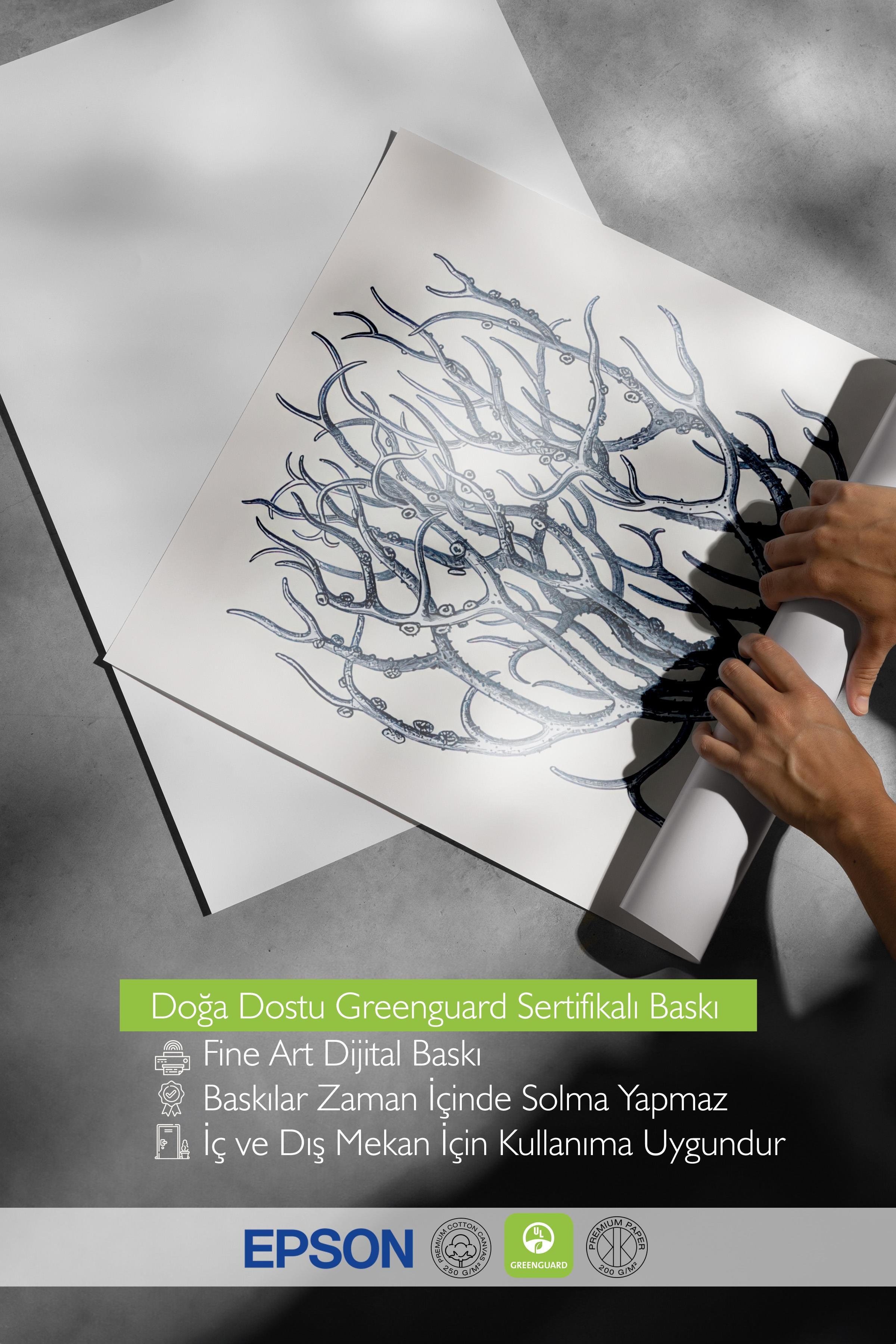 Blue Coral Poster, Çerçevesiz Duvar Posteri, Dikey Duvar Tablosu Comfort Serisi NO:108438