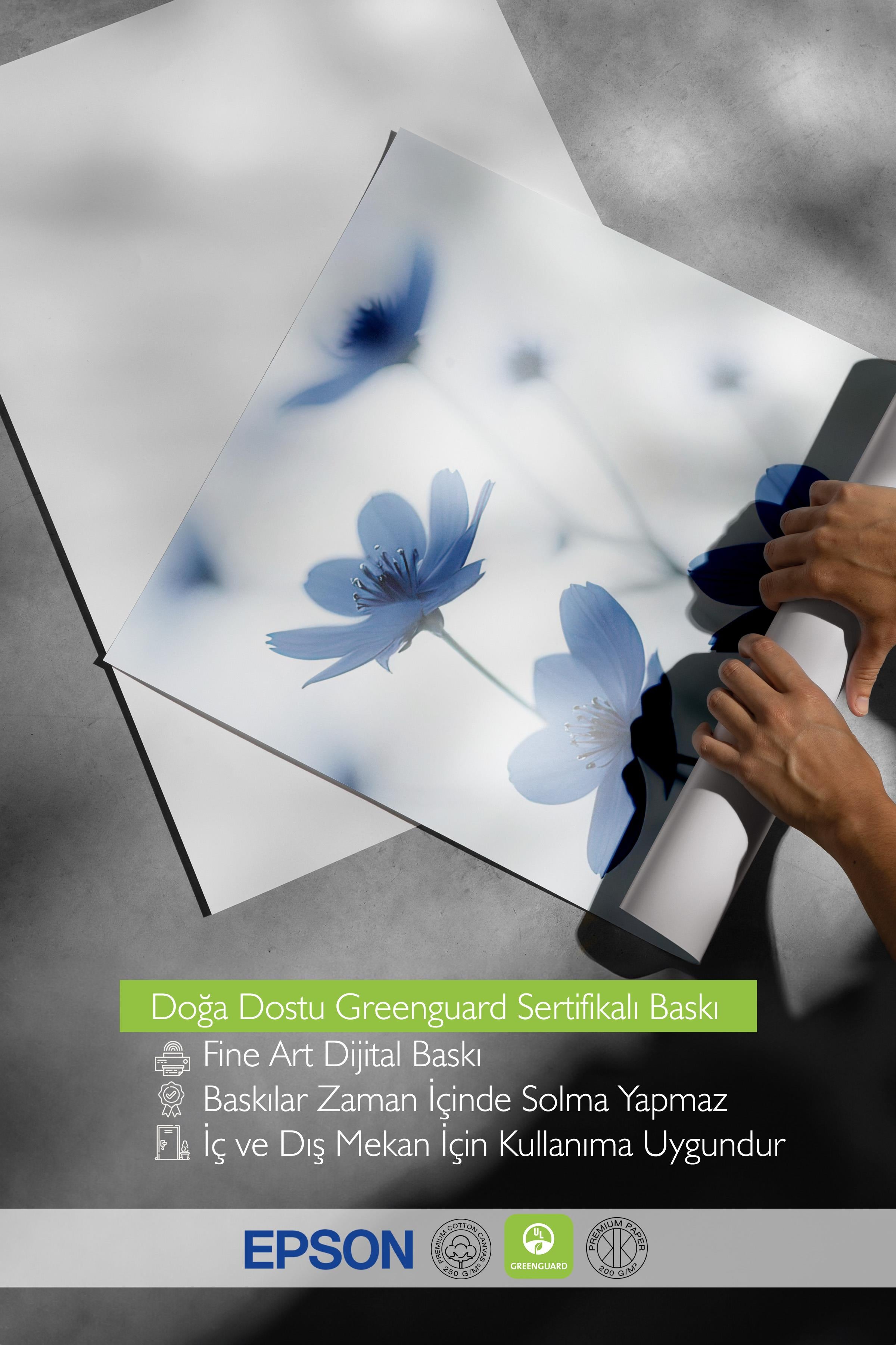 Blue Cosmos Flower Poster, Çerçevesiz Duvar Posteri, Dikey Duvar Tablosu Comfort Serisi NO:108373