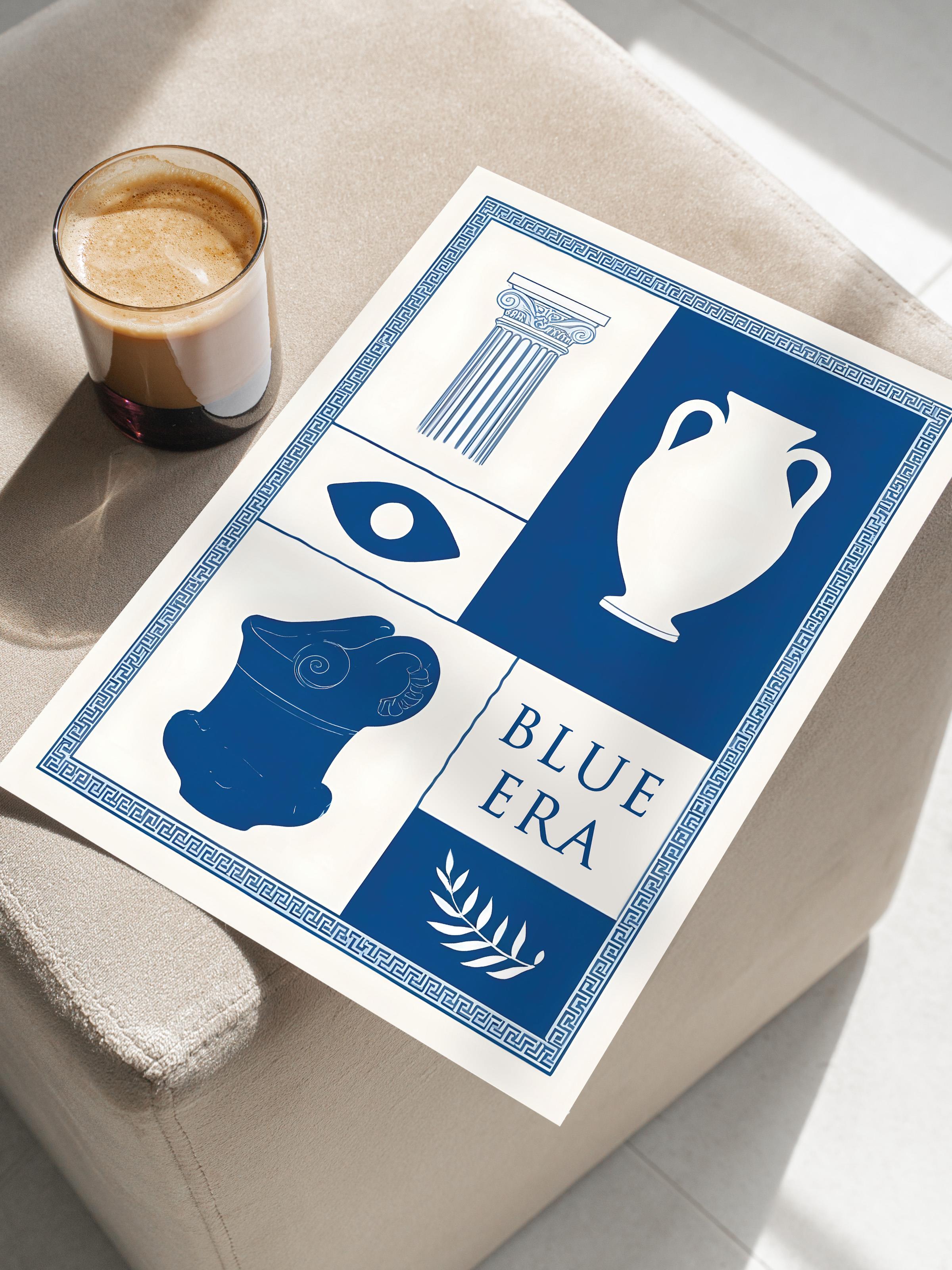 Blue Era Poster, Çerçevesiz Duvar Posteri, Dikey Duvar Tablosu Comfort Serisi NO:108482
