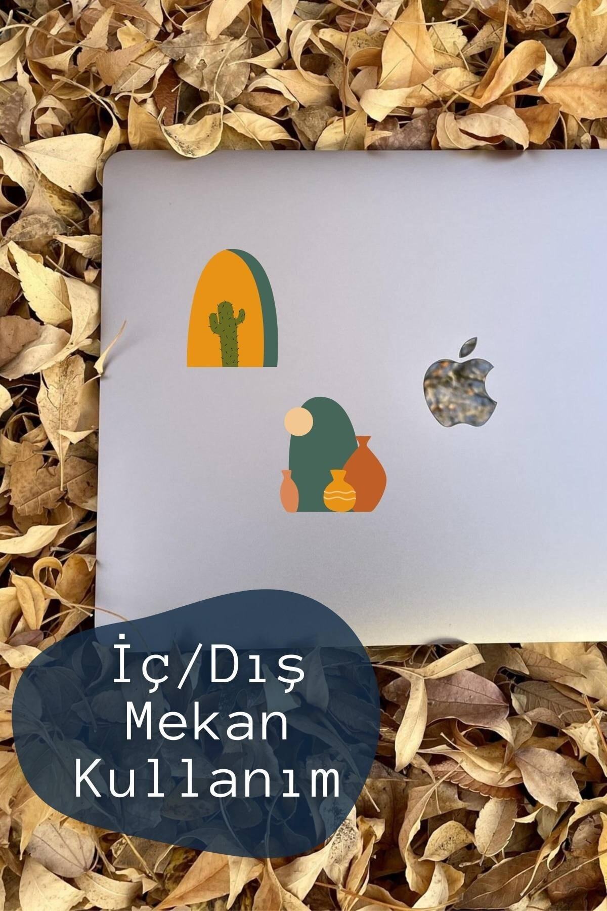 Boho Temalı Sticker Seti - 6 Adet Etiket Seti- Telefon, Tablet, Defter Laptop Uyumlu Etiket