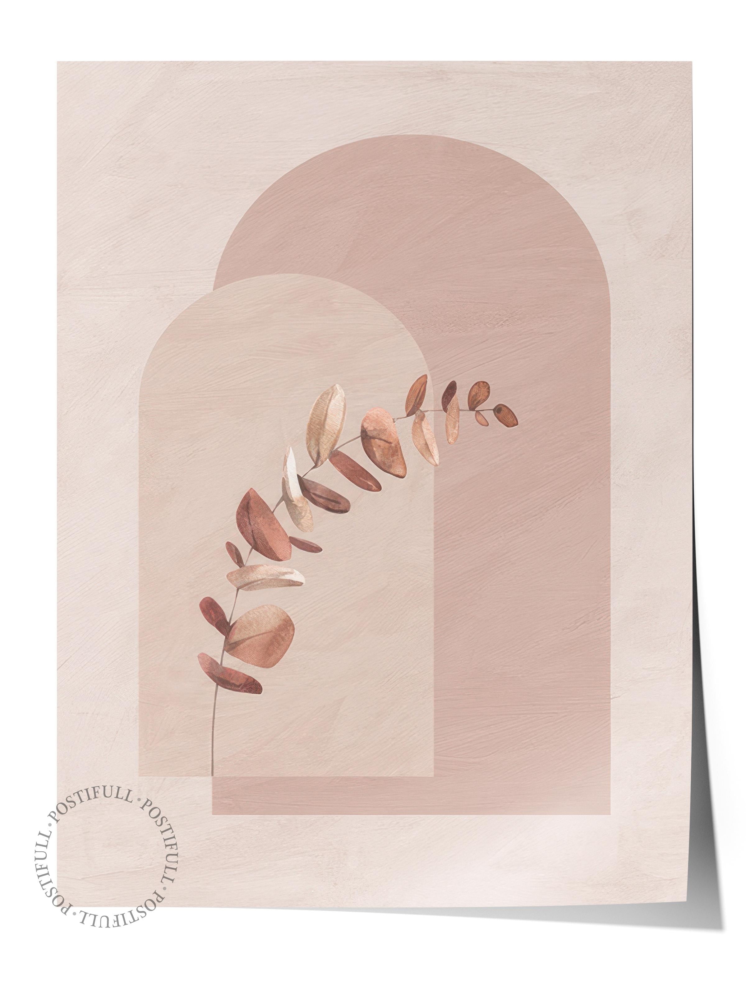 Botanical Shapes and Leaves  Poster, Dikey Duvar Tablosu Comfort Serisi NO:108532