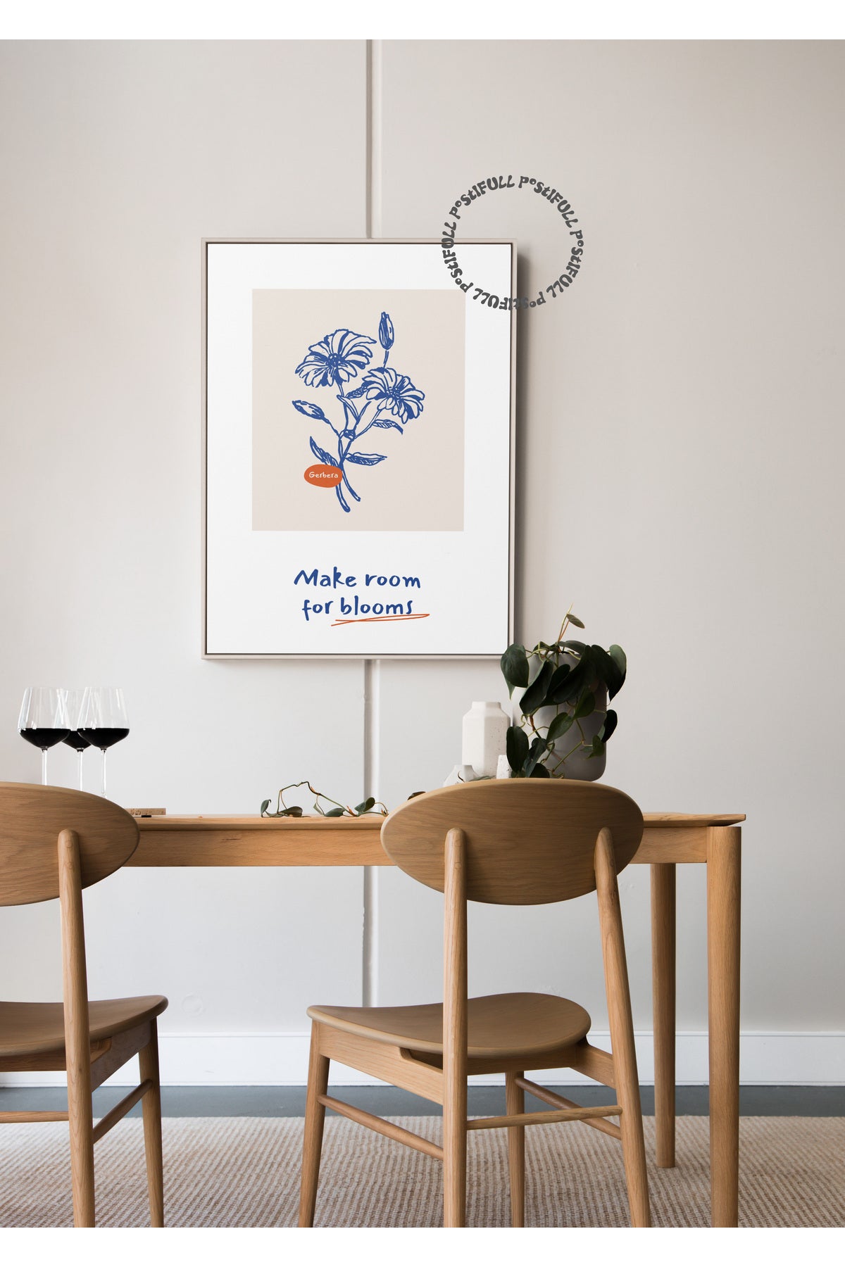 Botanik Poster - Çiçek Çizimi Çerçevesiz Poster