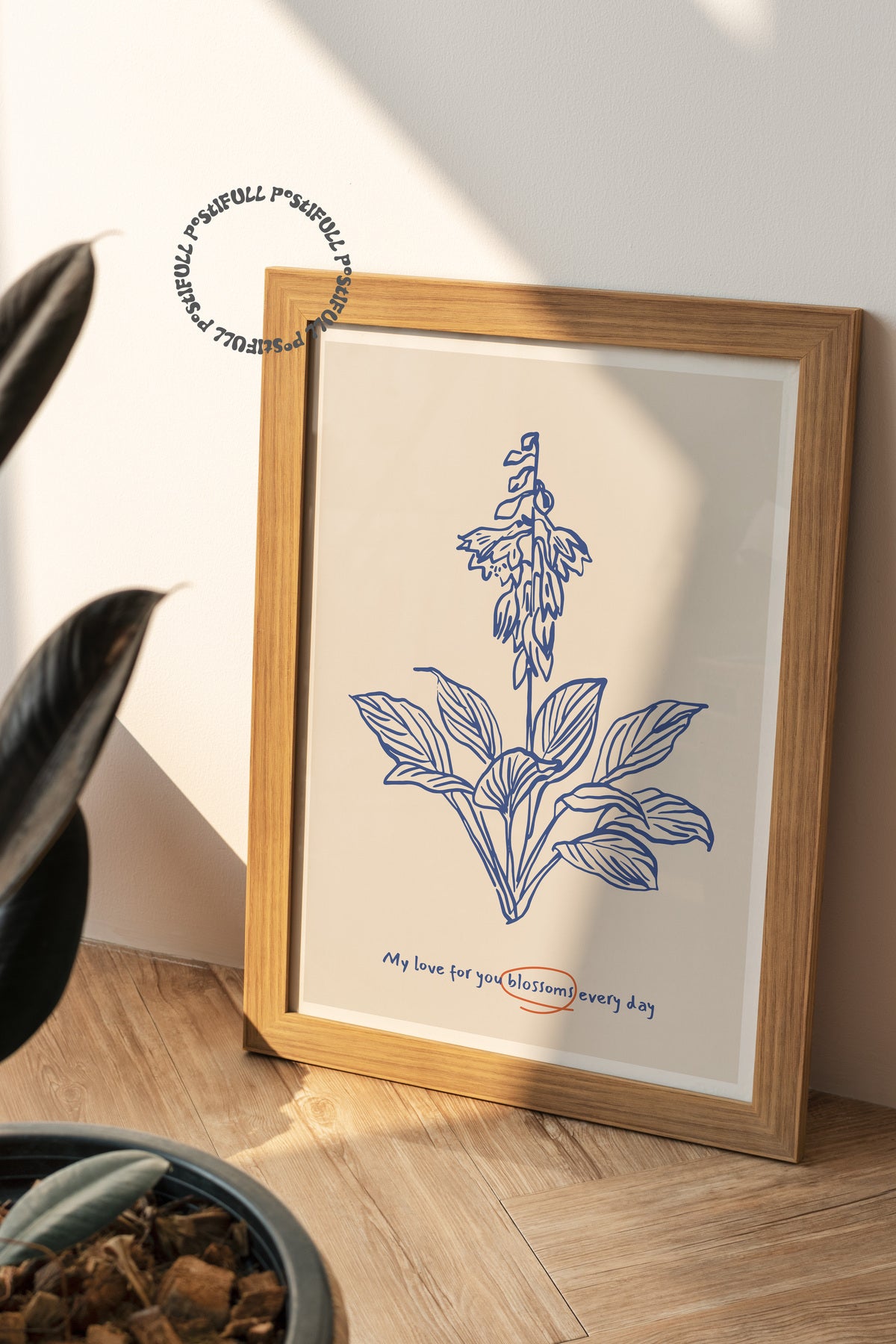 Botanik Poster - Çiçek Çizimi Çerçevesiz Poster