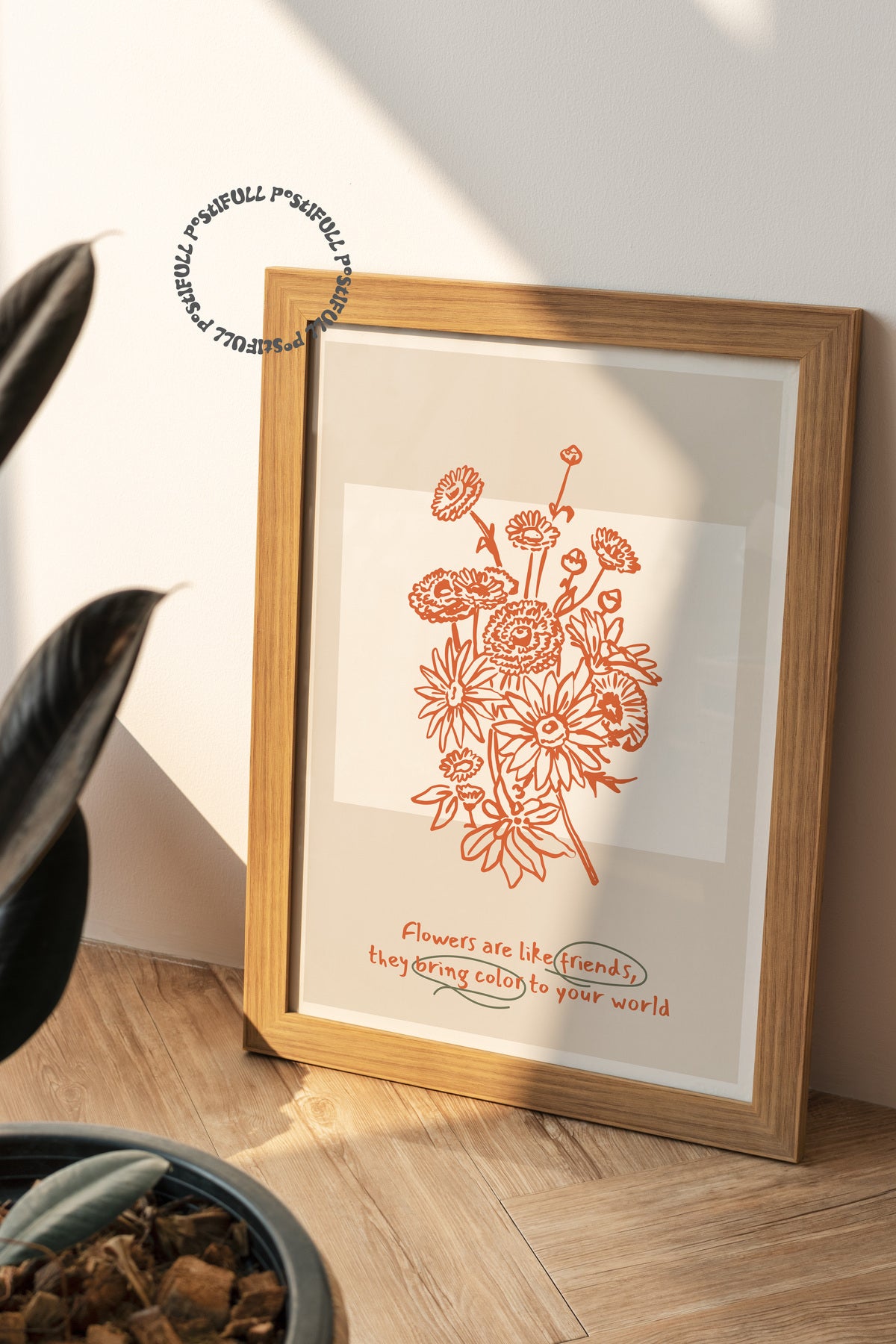 Botanik Poster - Çiçek Çizimi Çerçevesiz Poster