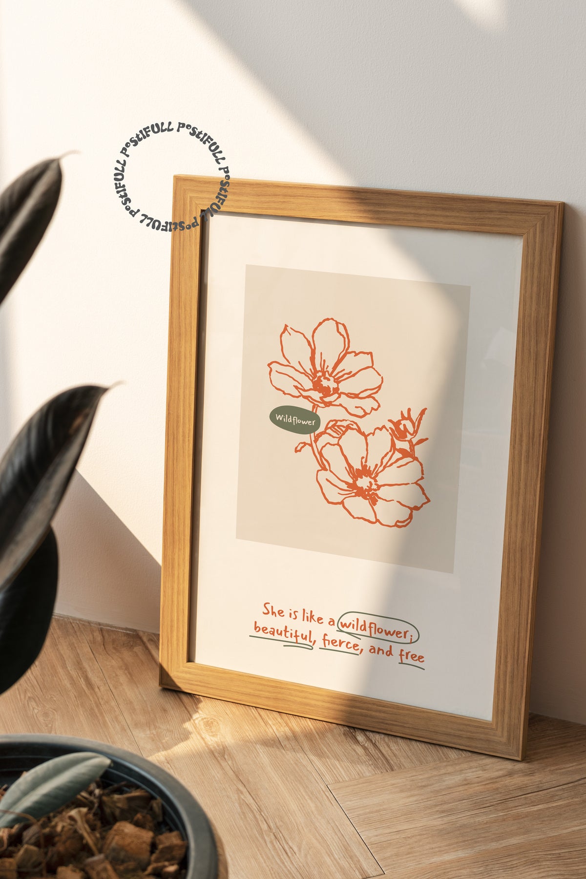 Botanik Poster - Çiçek Çizimi Çerçevesiz Poster