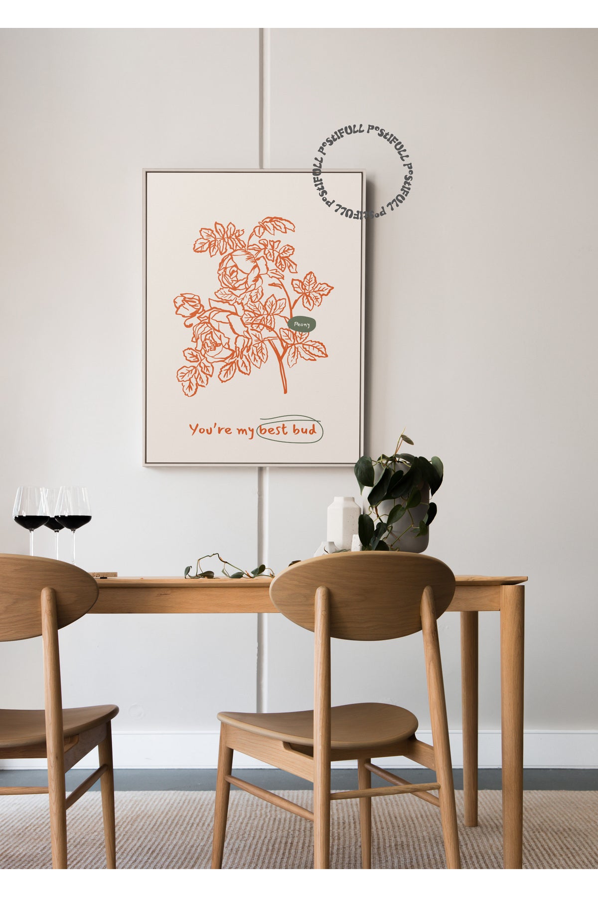 Botanik Poster - Çiçek Çizimi Çerçevesiz Poster