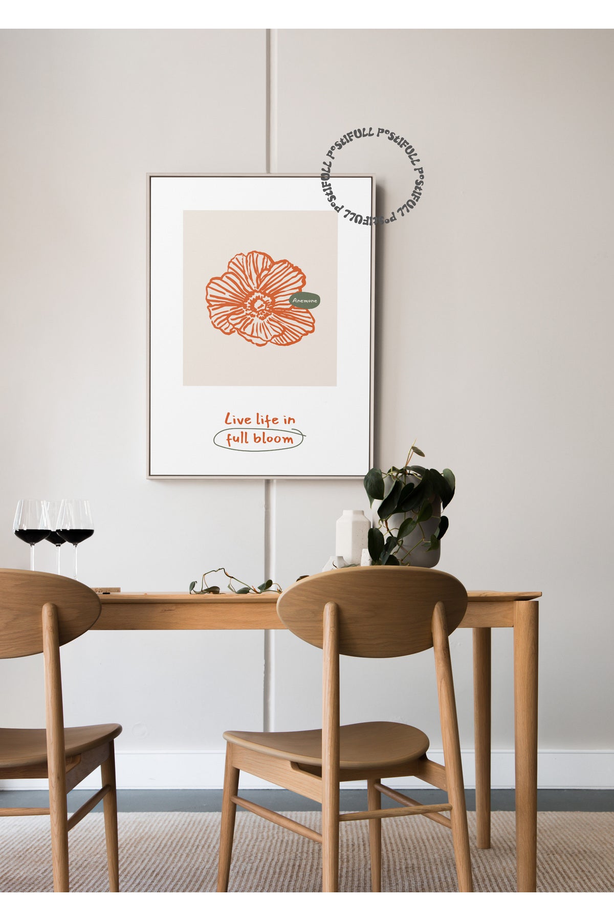 Botanik Poster - Çiçek Çizimi Çerçevesiz Poster