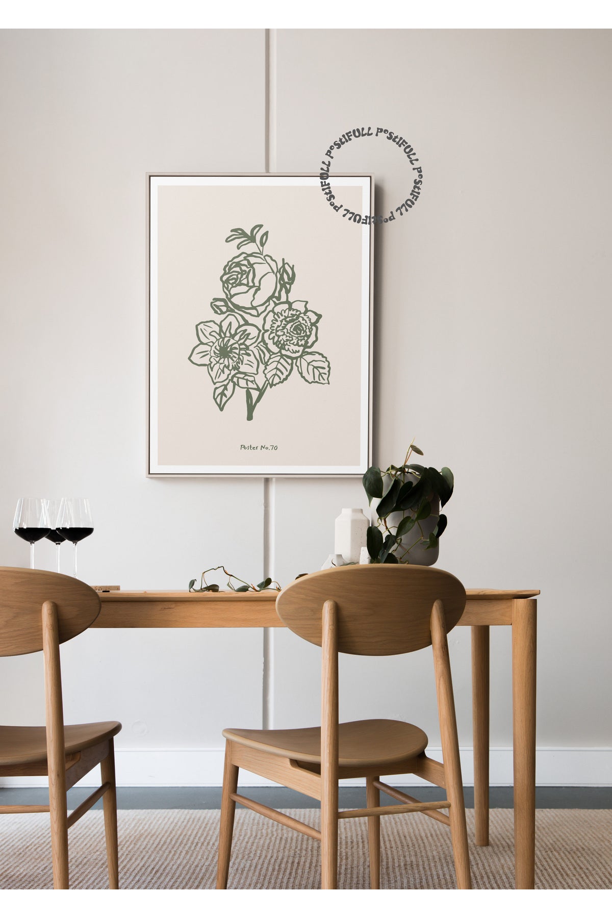 Botanik Poster - Çiçek Çizimi Çerçevesiz Poster