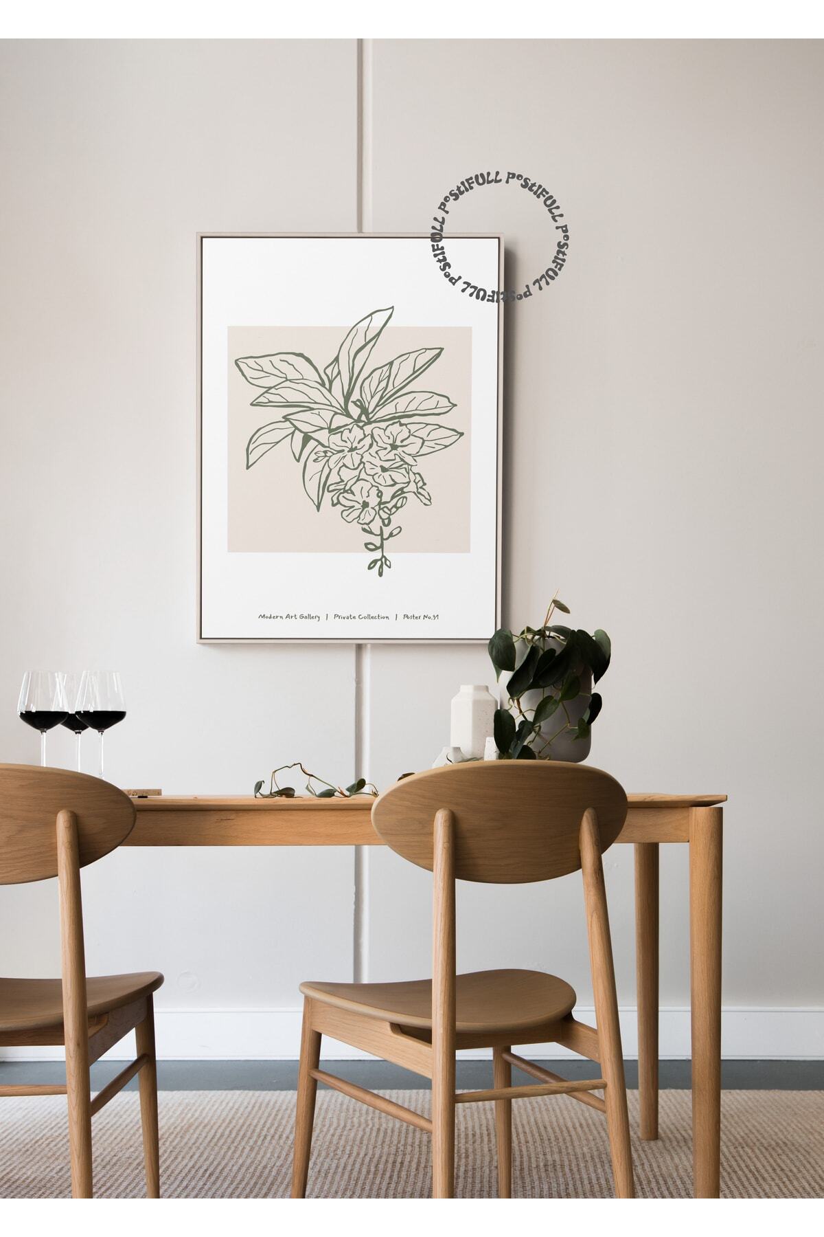 Botanik Poster - Çiçek Çizimi Çerçevesiz Poster