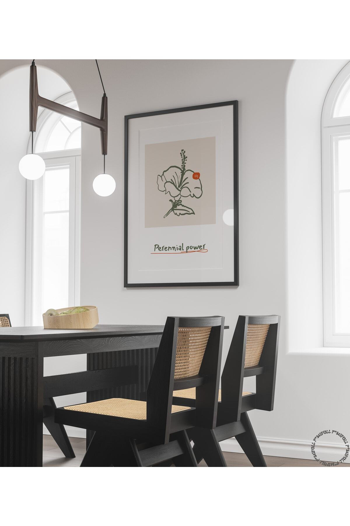 Botanik Poster - Çiçek Çizimi Çerçevesiz Poster