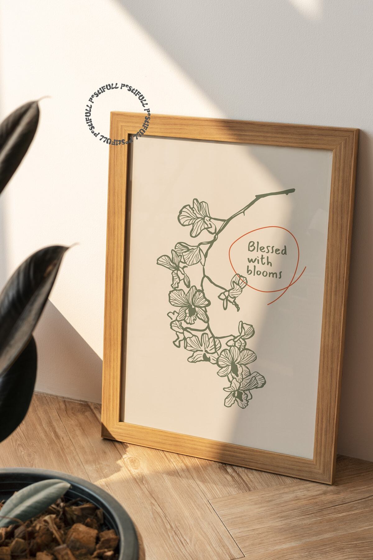 Botanik Poster - Çiçek Çizimi Çerçevesiz Poster