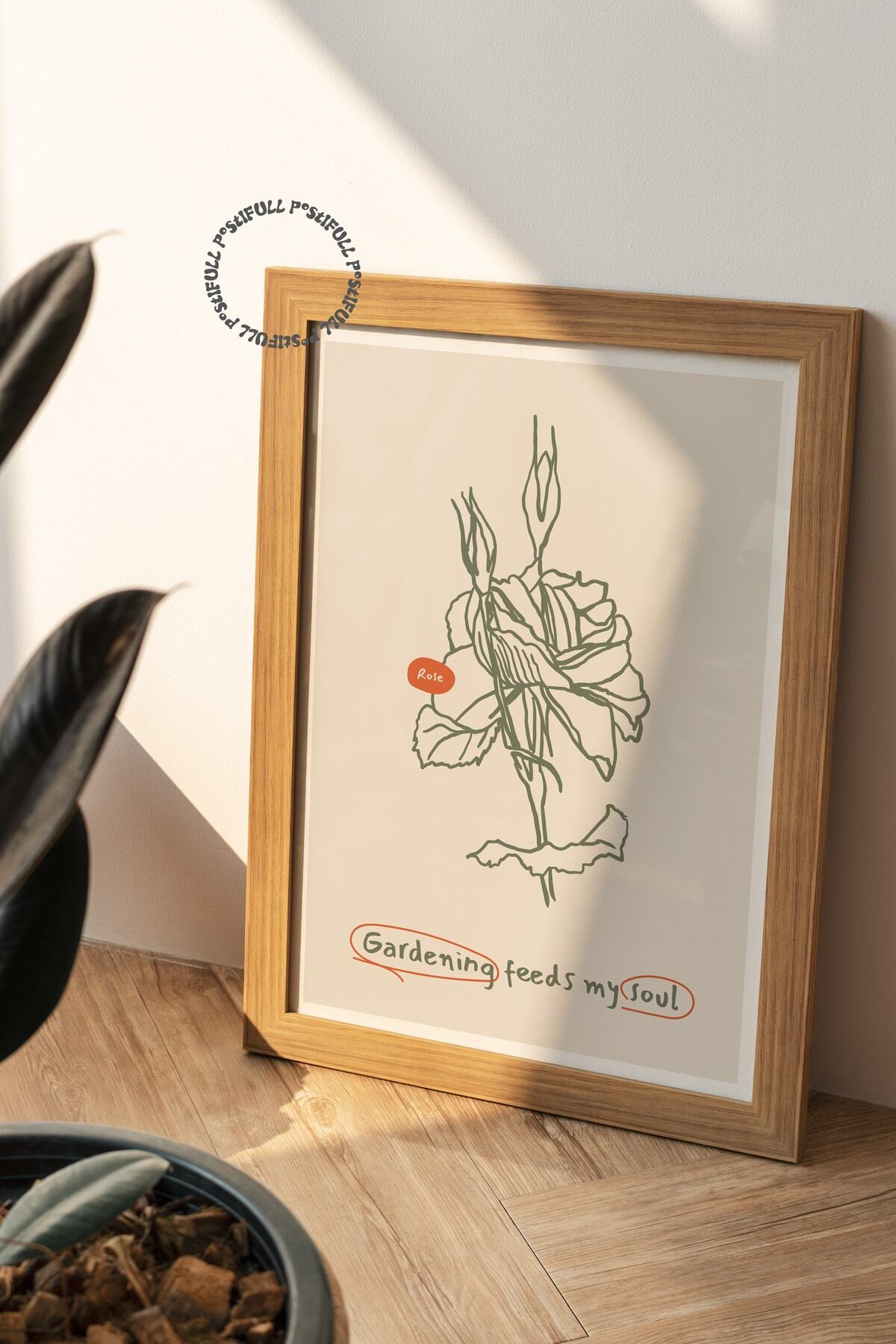 Botanik Poster - Çiçek Çizimi Çerçevesiz Poster