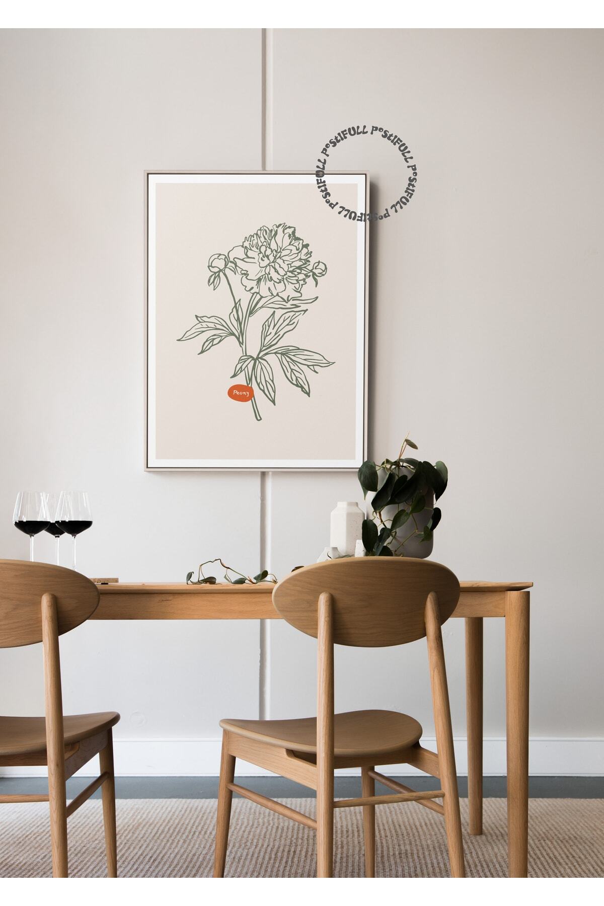 Botanik Poster - Çiçek Çizimi Çerçevesiz Poster