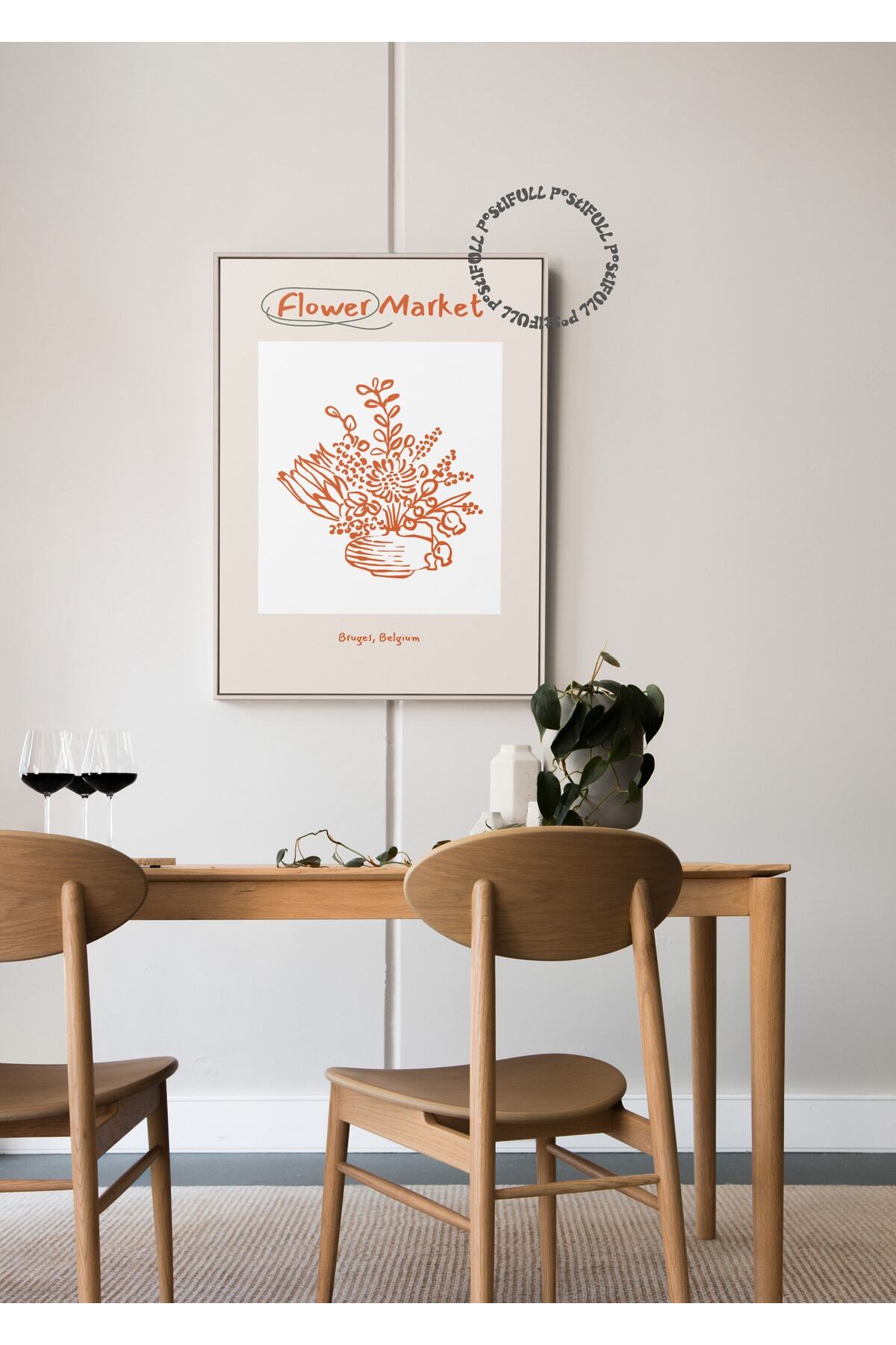 Botanik Poster - Çiçek Çizimi Çerçevesiz Poster