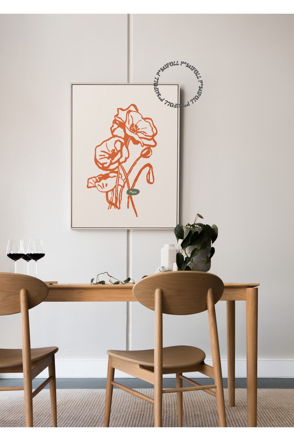 Botanik Poster - Çiçek Çizimi Çerçevesiz Poster