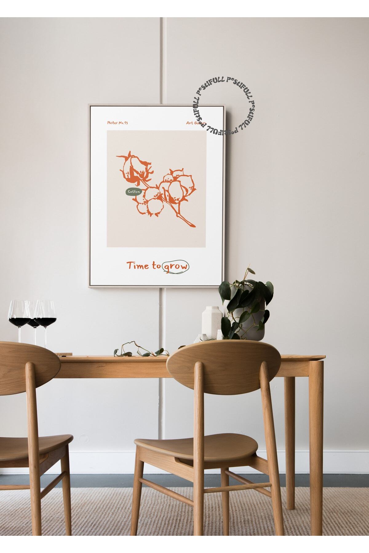 Botanik Poster - Çiçek Çizimi Çerçevesiz Poster