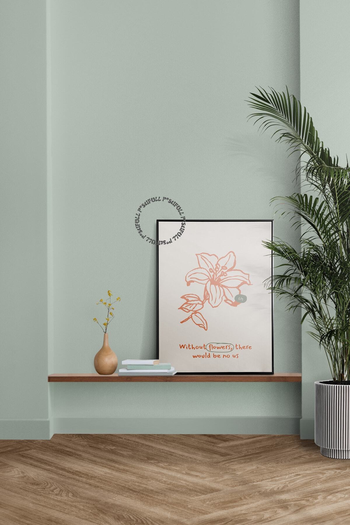 Botanik Poster - Çiçek Çizimi Çerçevesiz Poster