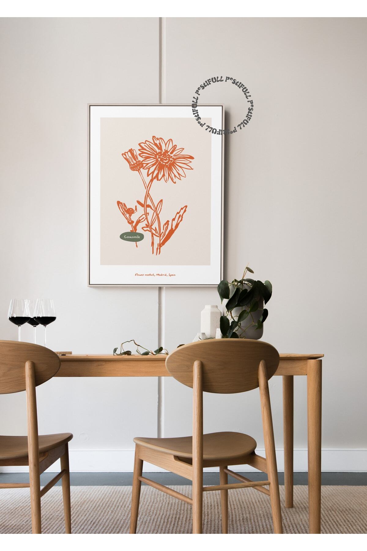 Botanik Poster - Çiçek Çizimi Çerçevesiz Poster