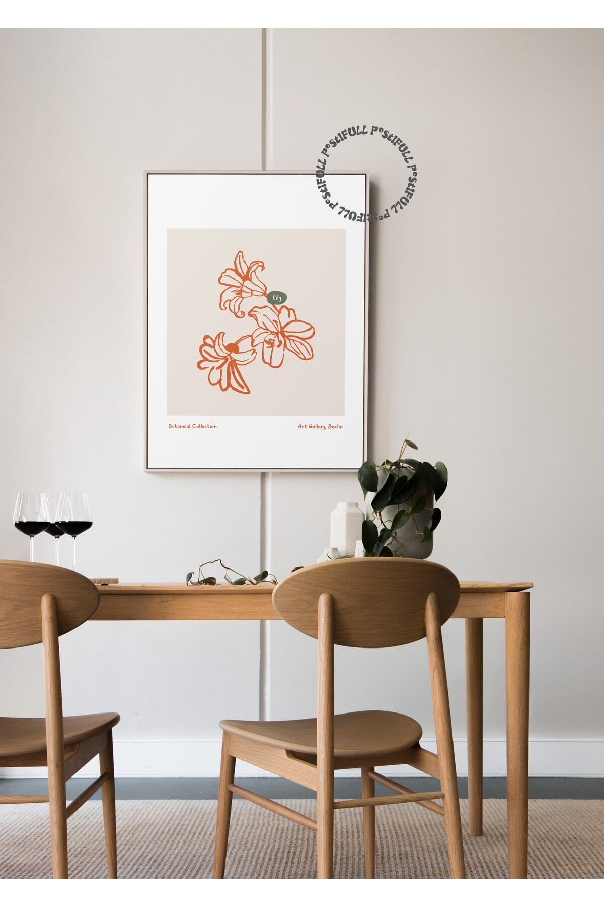 Botanik Poster - Çiçek Çizimi Çerçevesiz Poster